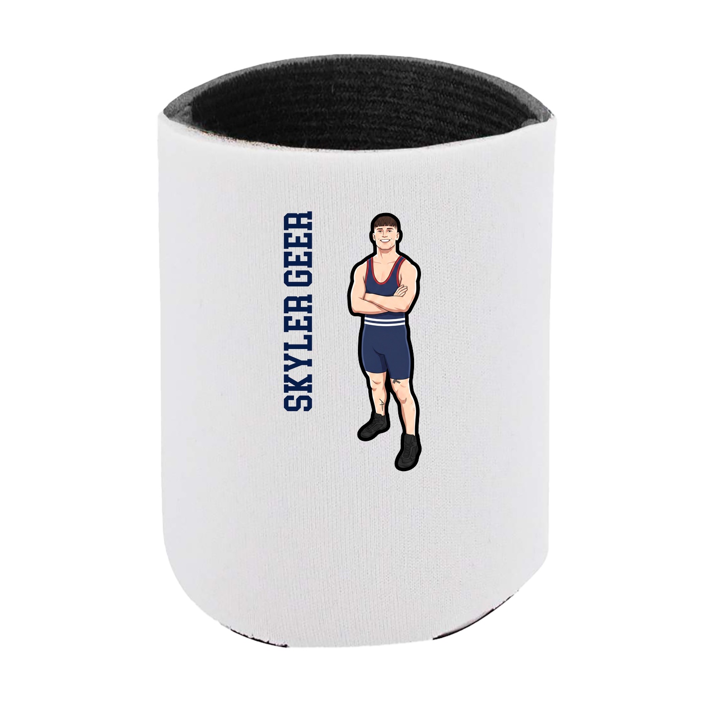 Can Holder — Name Vertical in White