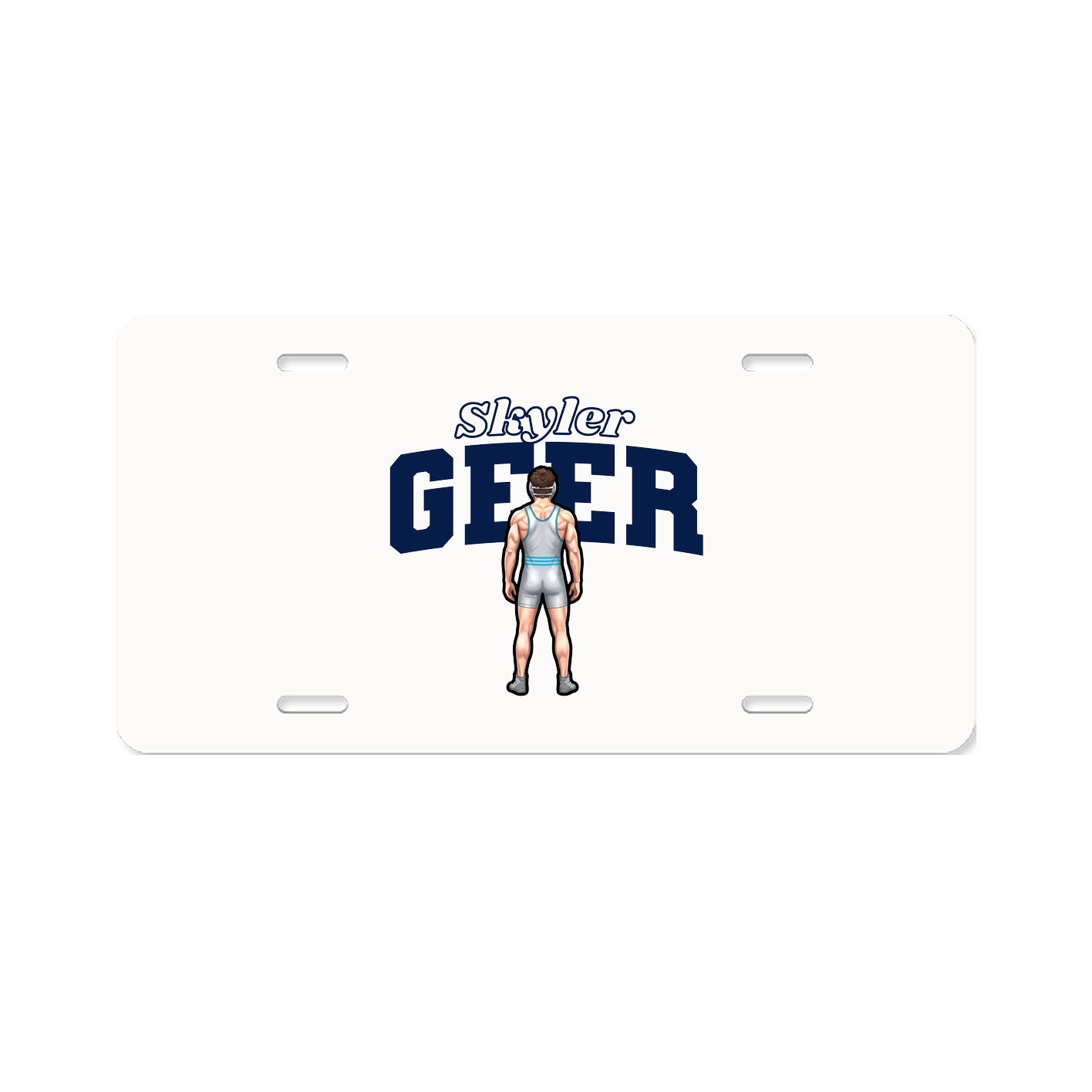 License Plate — Name Arch in Classic