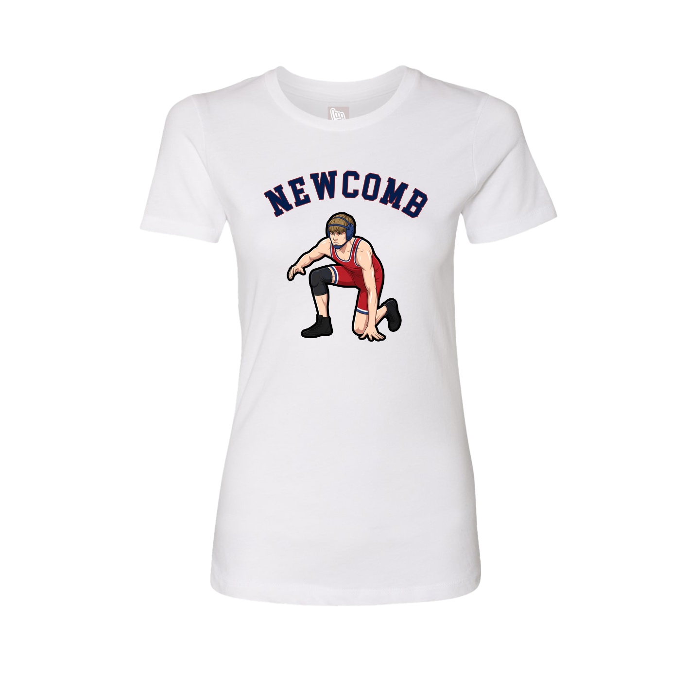 Fitted Women's Tee — Shirsey Arch in White