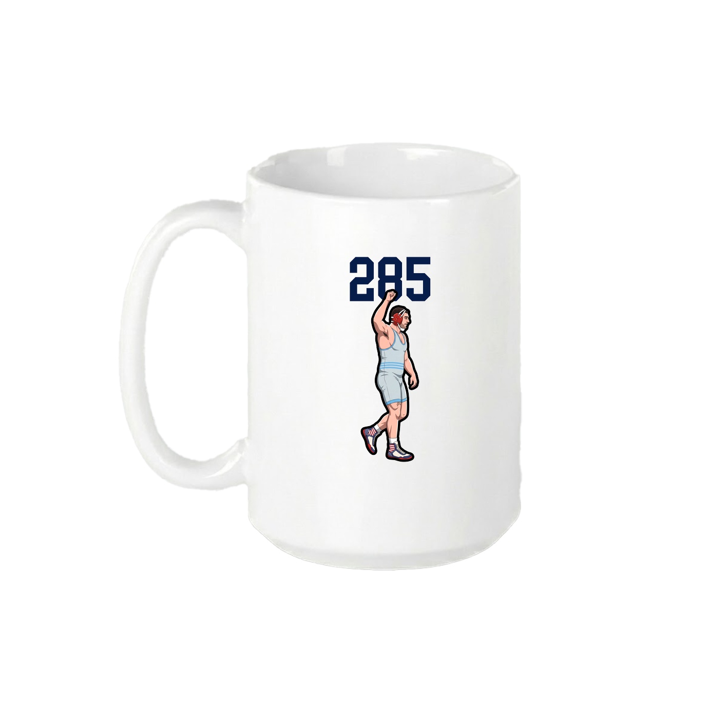 15oz Coffee Mug — Number Top in White