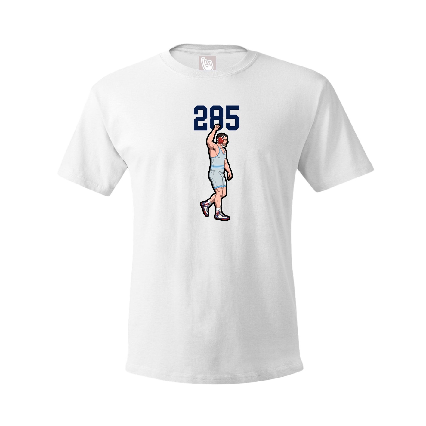 Youth Tee — Number Top in White