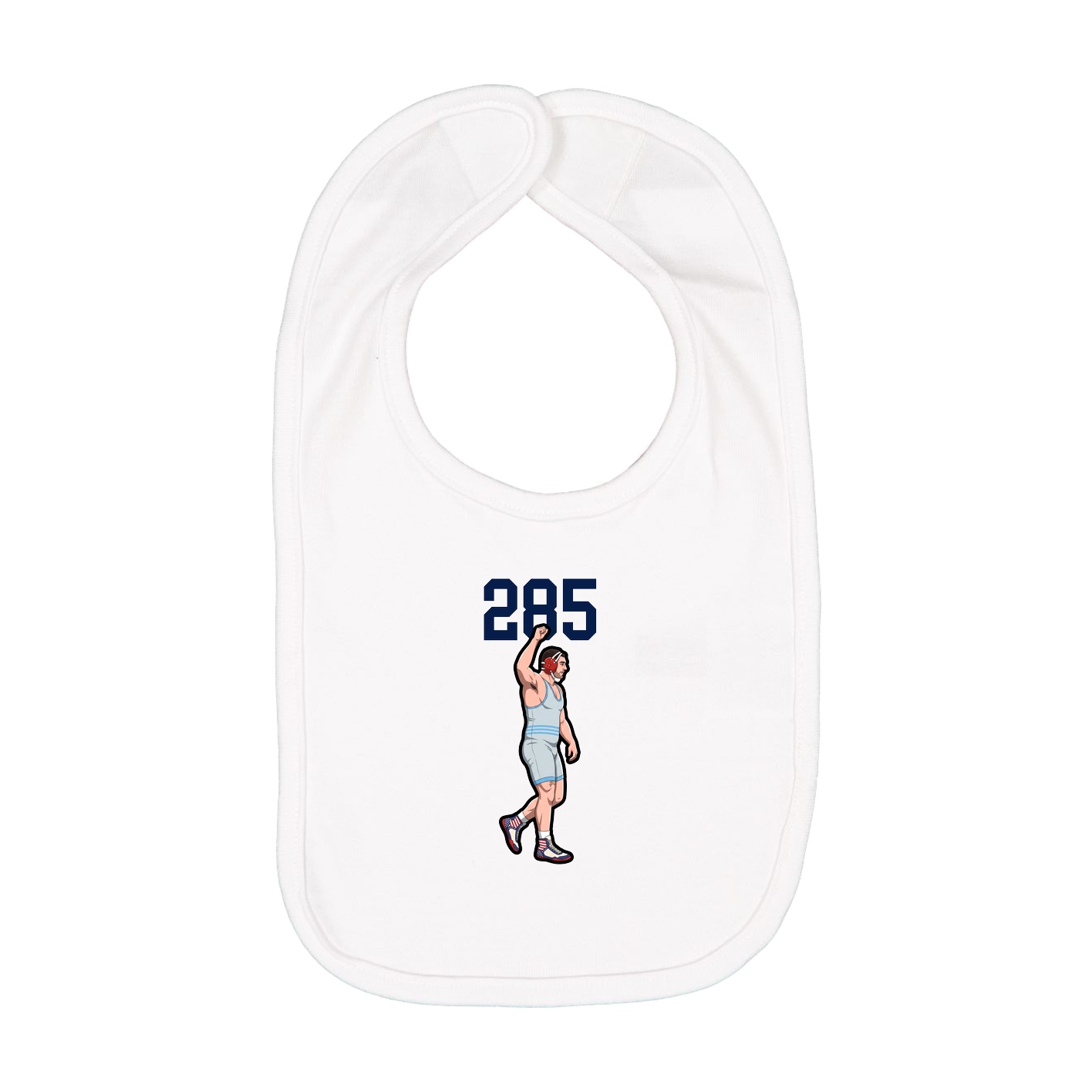 Infant Bib — Number Top in White