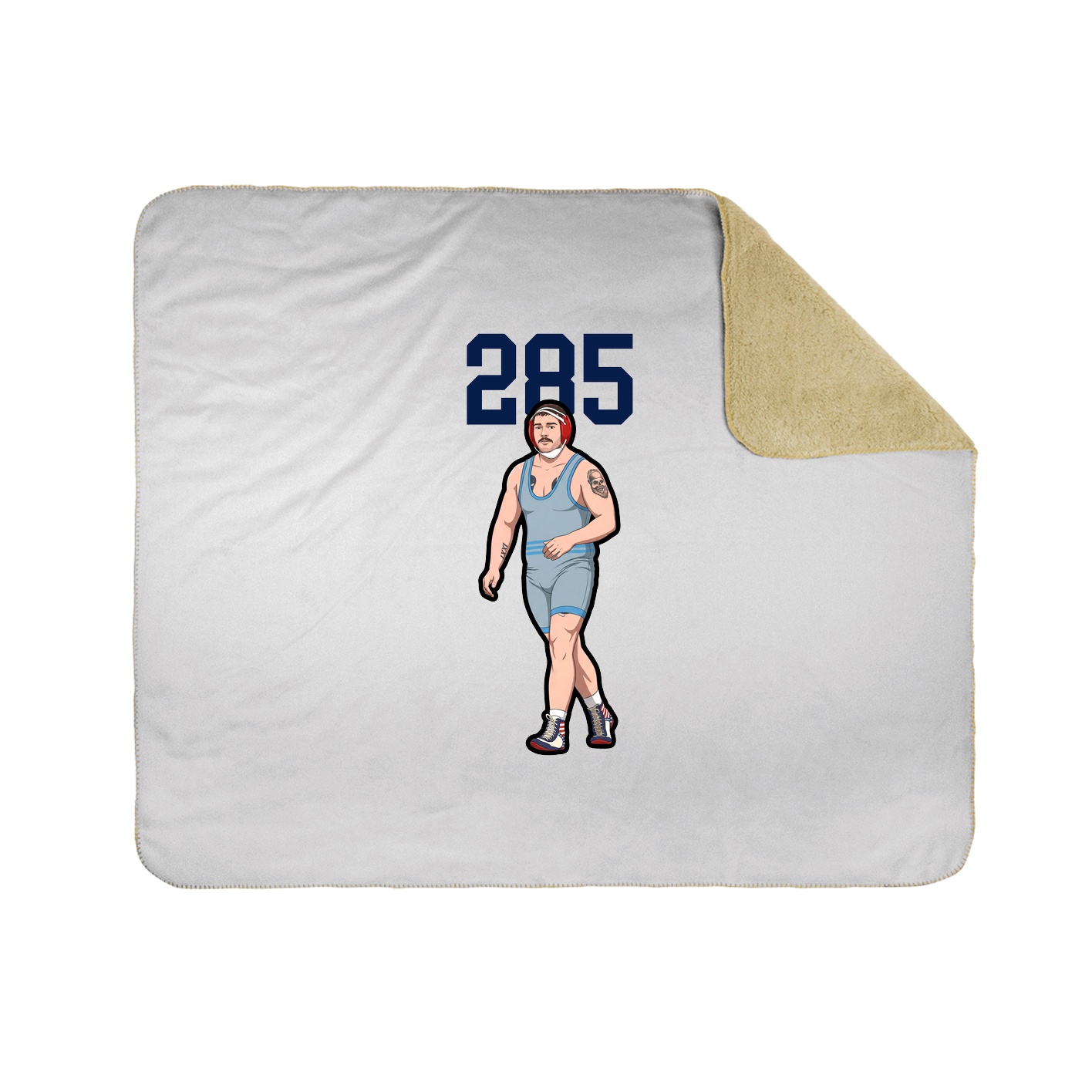 Throw Blanket — Number Top in White