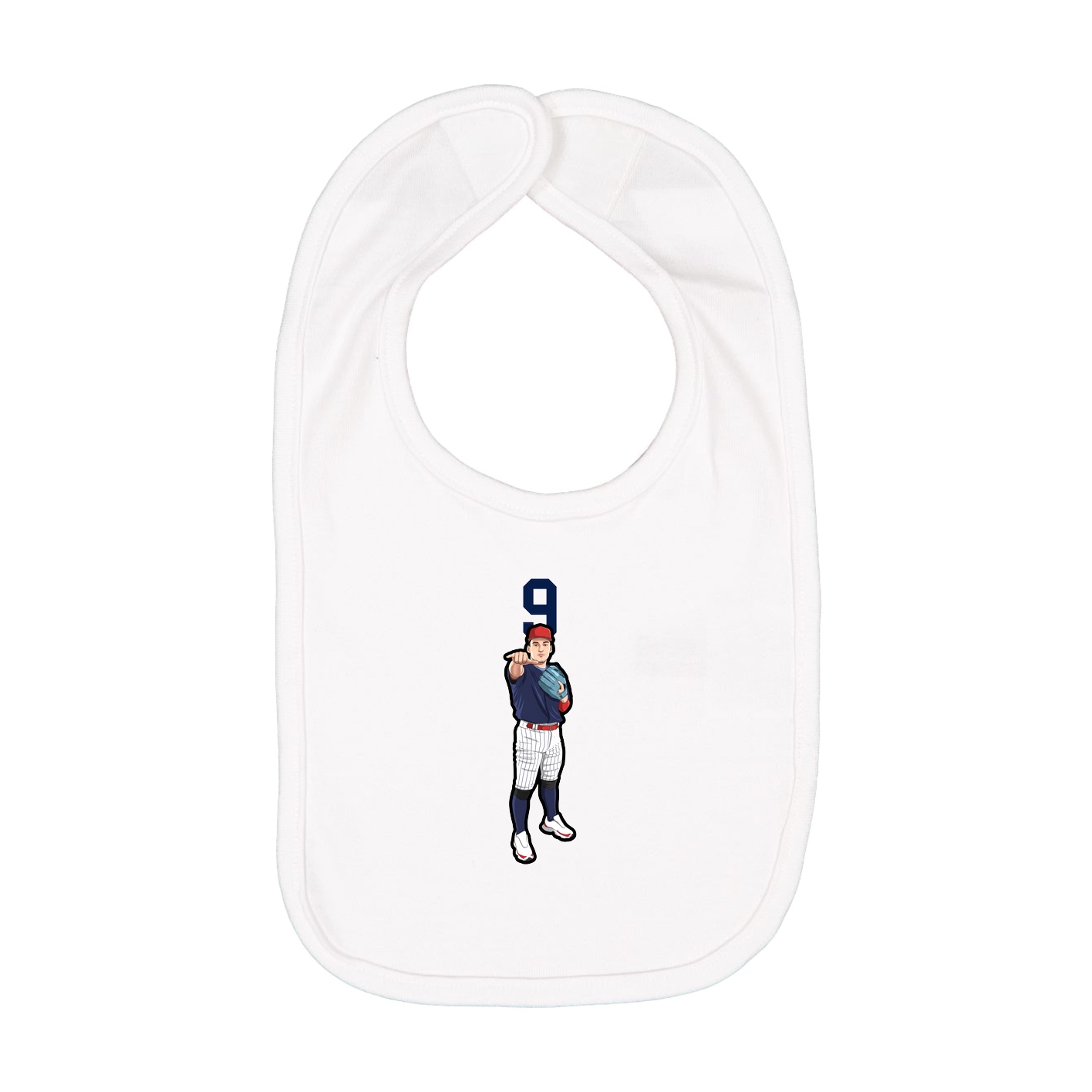 Infant Bib — Number Top in White