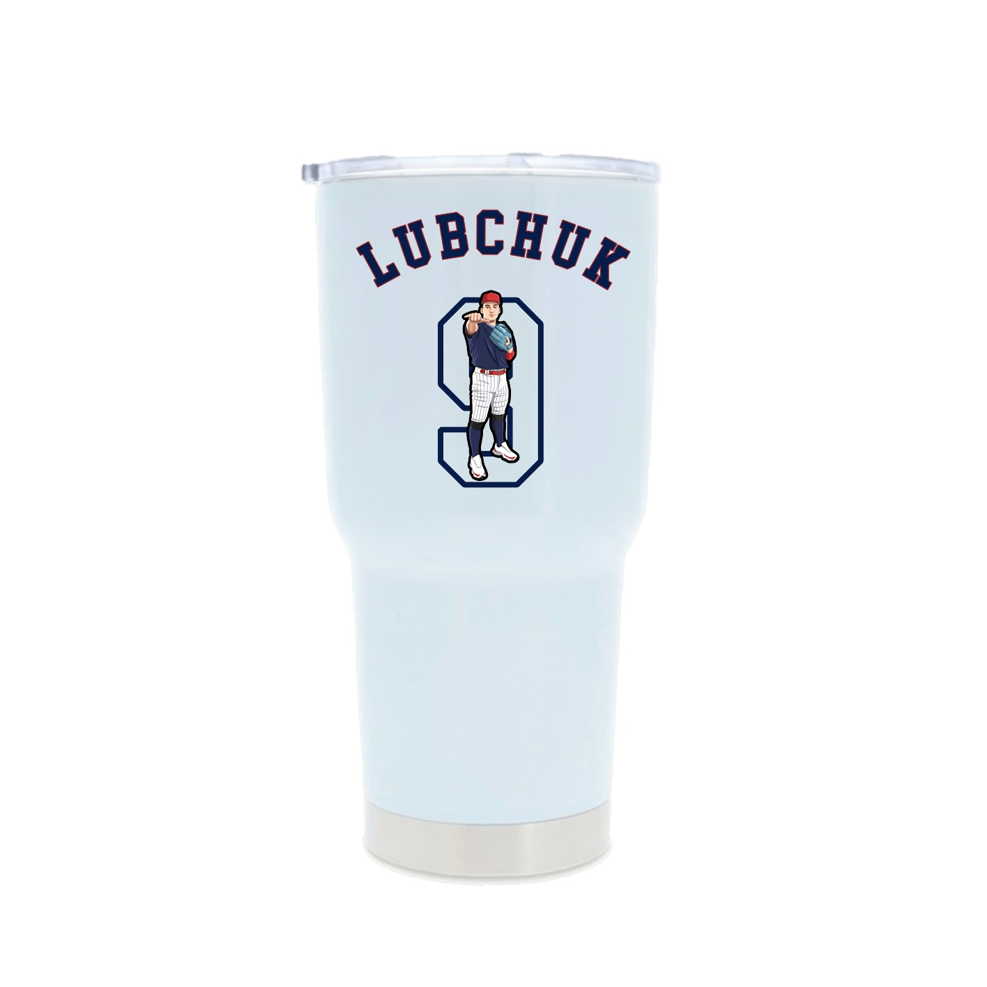 30oz Stainless Steel Tumbler — Shirsey Arch in White