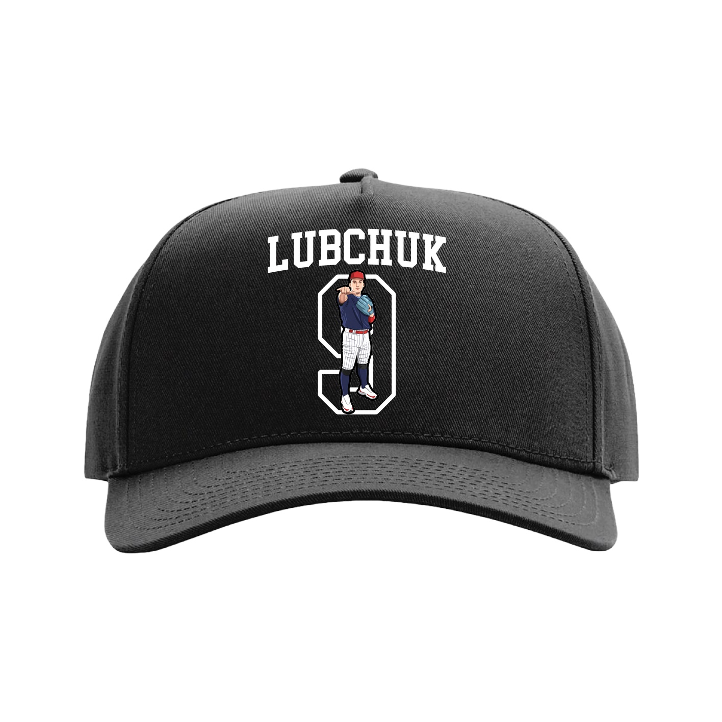 Full Fabric Five-Panel Champ Cap — Shirsey in Black
