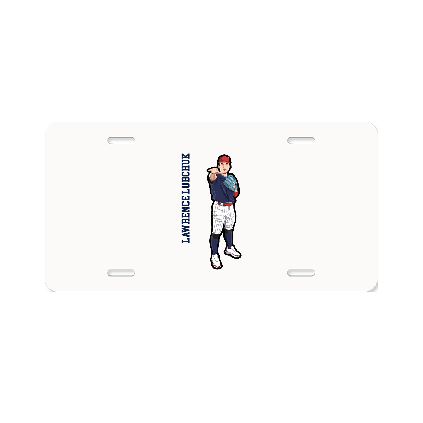 License Plate — Name Vertical in Classic