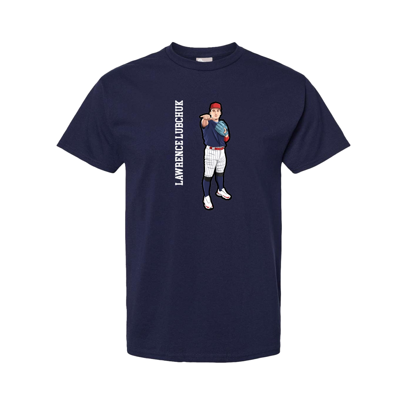 Youth Tee — Name Vertical in Navy