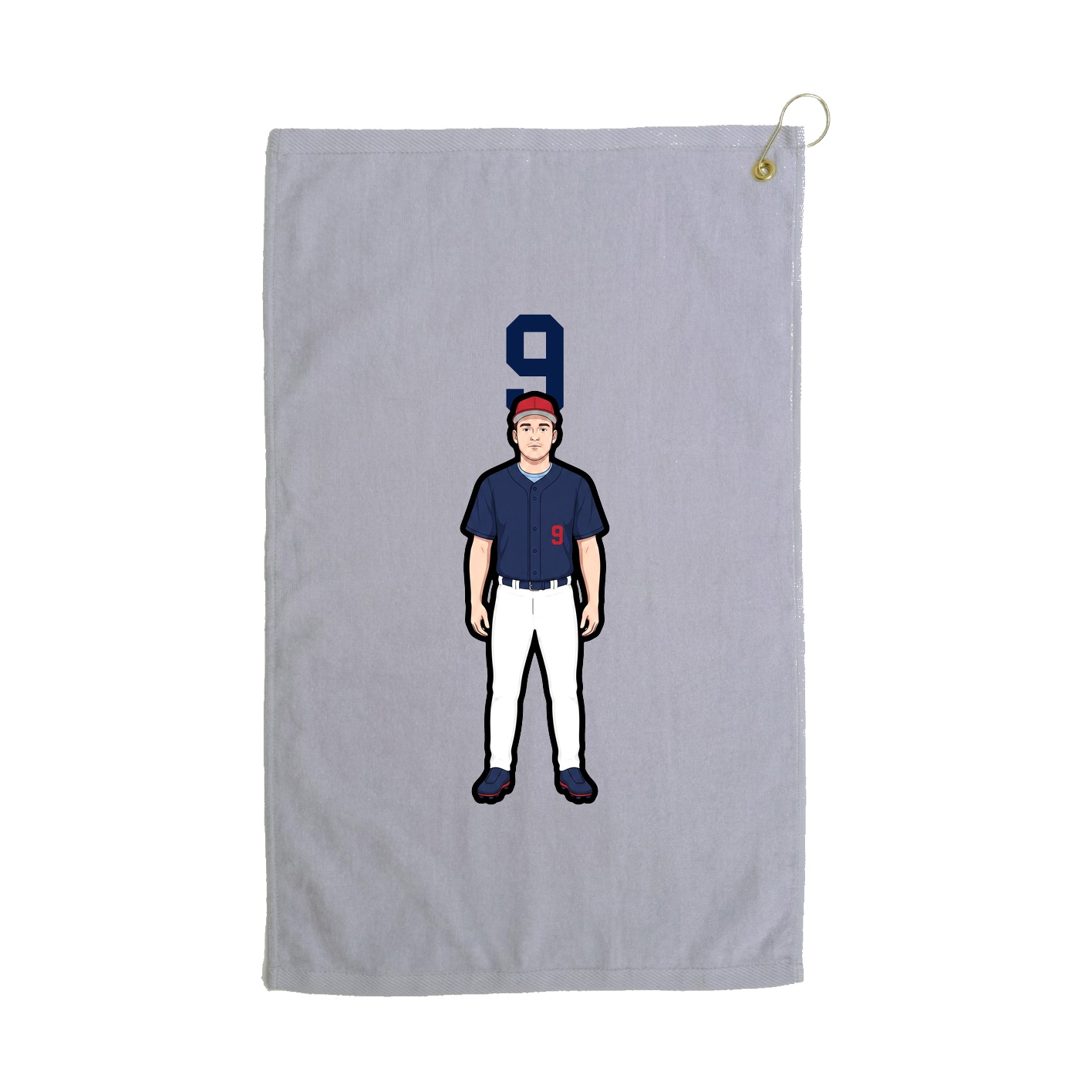 Golf Towel — Number Top in Grey