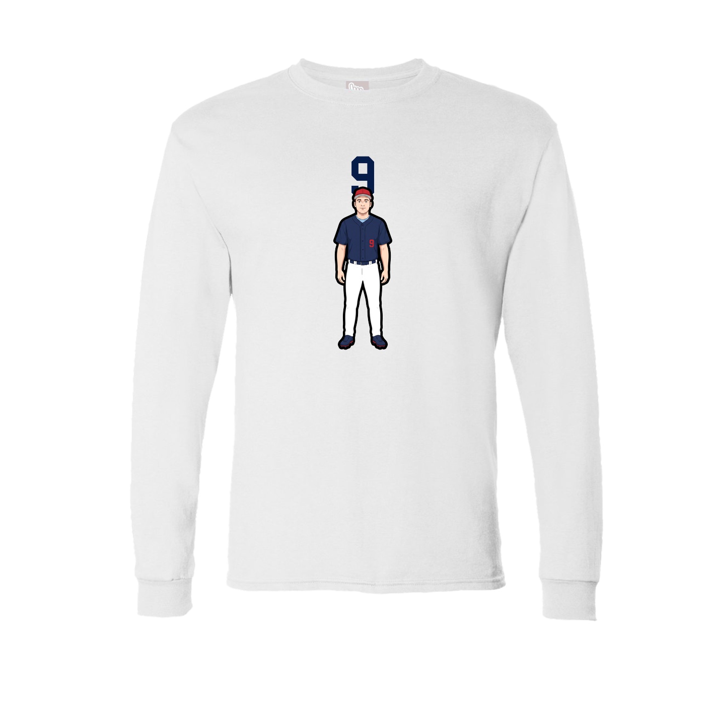 Long Sleeve Tee — Number Top in White