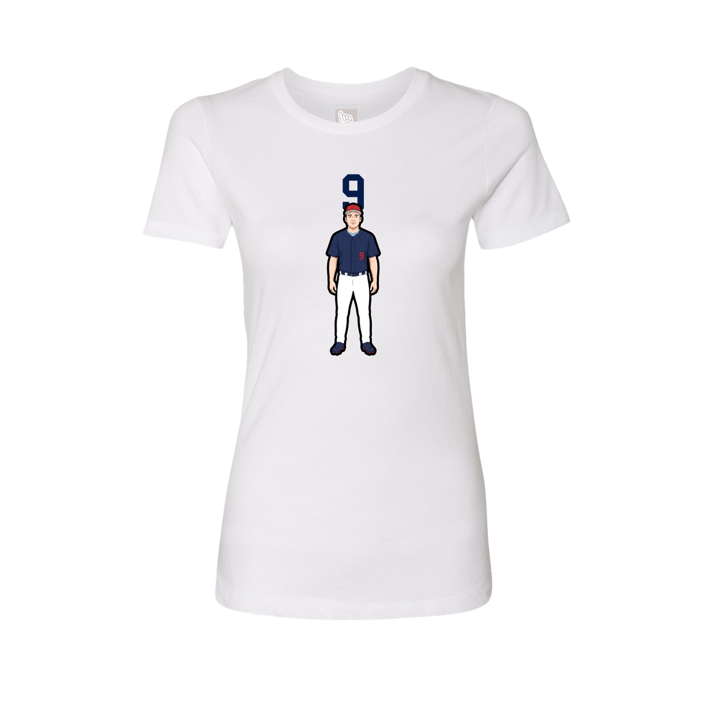 Womens Tee — Number Top in White