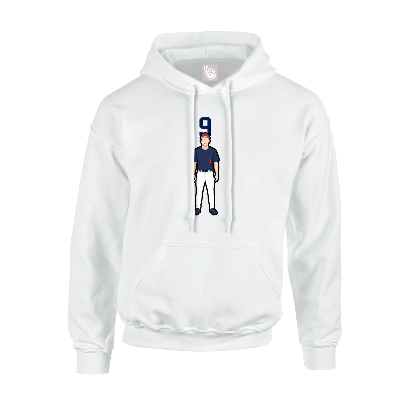 Hoodie — Number Top in White