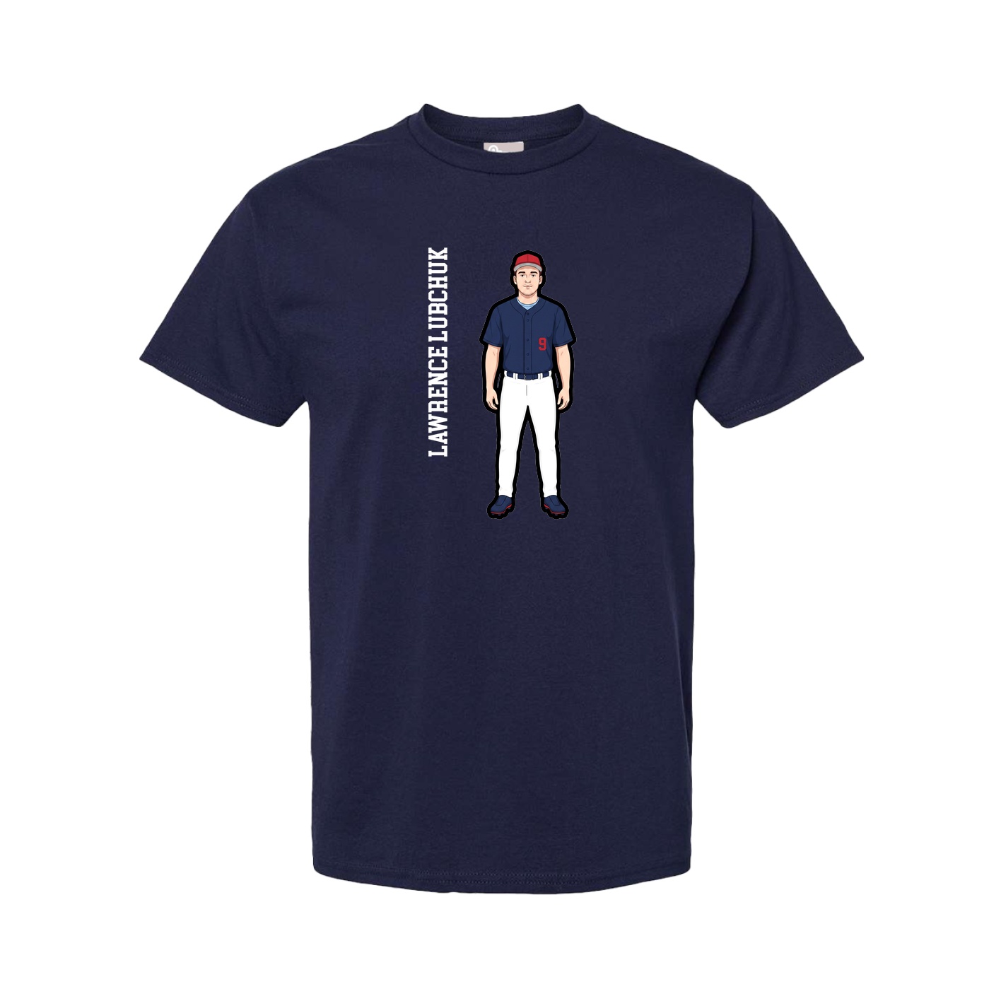 Youth Tee — Name Vertical in Navy