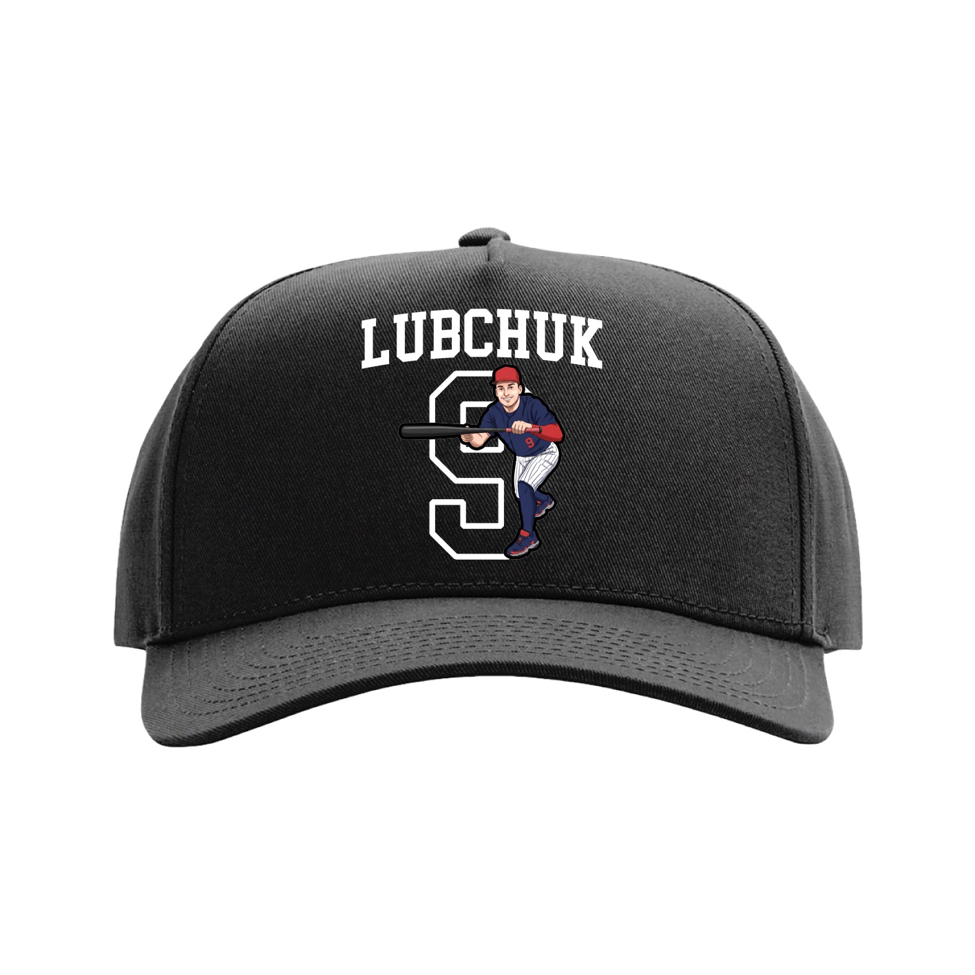 Full Fabric Five-Panel Champ Cap — Shirsey in Black