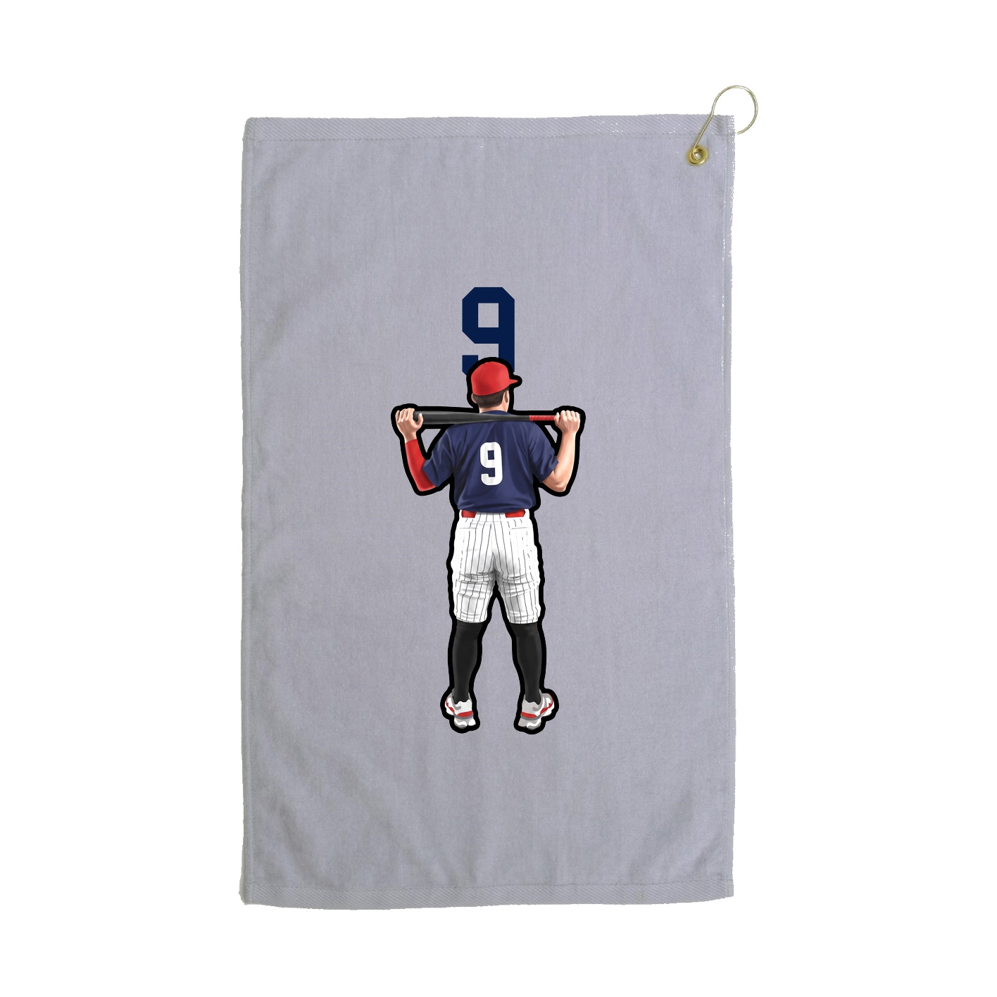 Golf Towel — Number Top in Grey