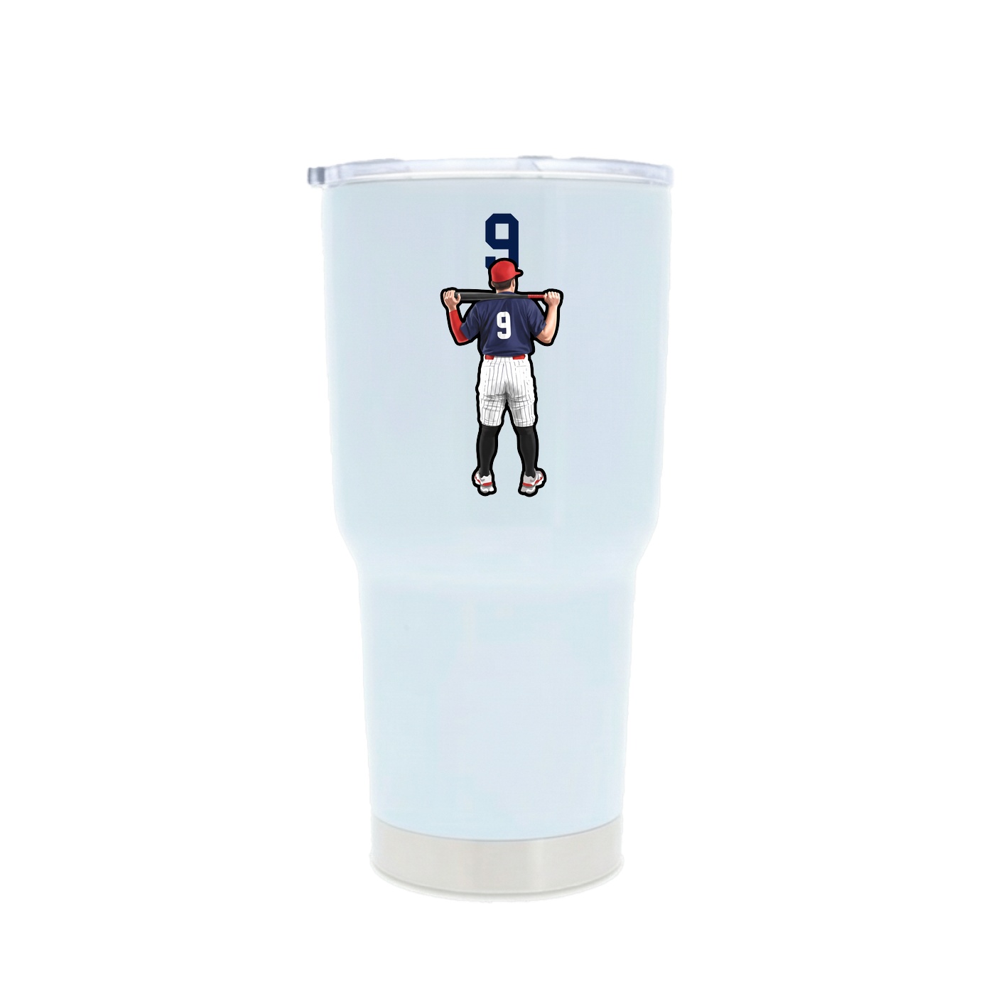 30oz Stainless Steel Tumbler — Number Top in White