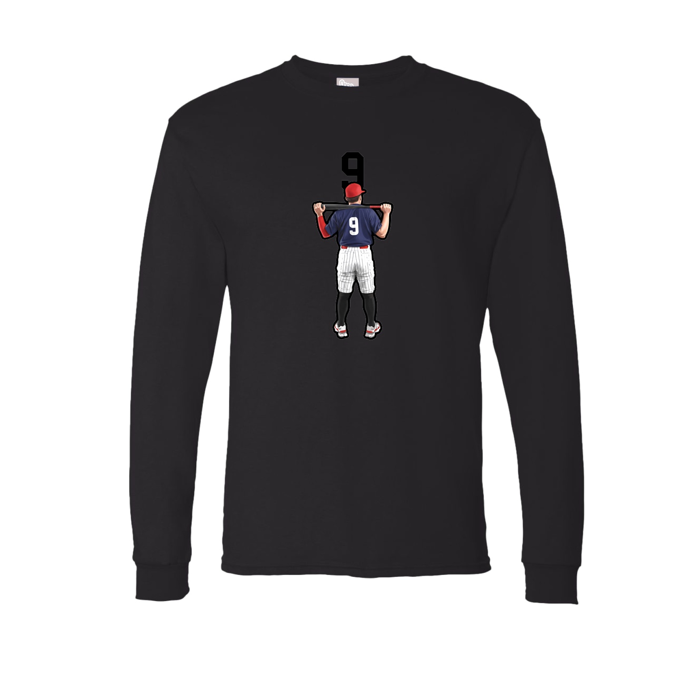 Long Sleeve Tee — Number Top in Black