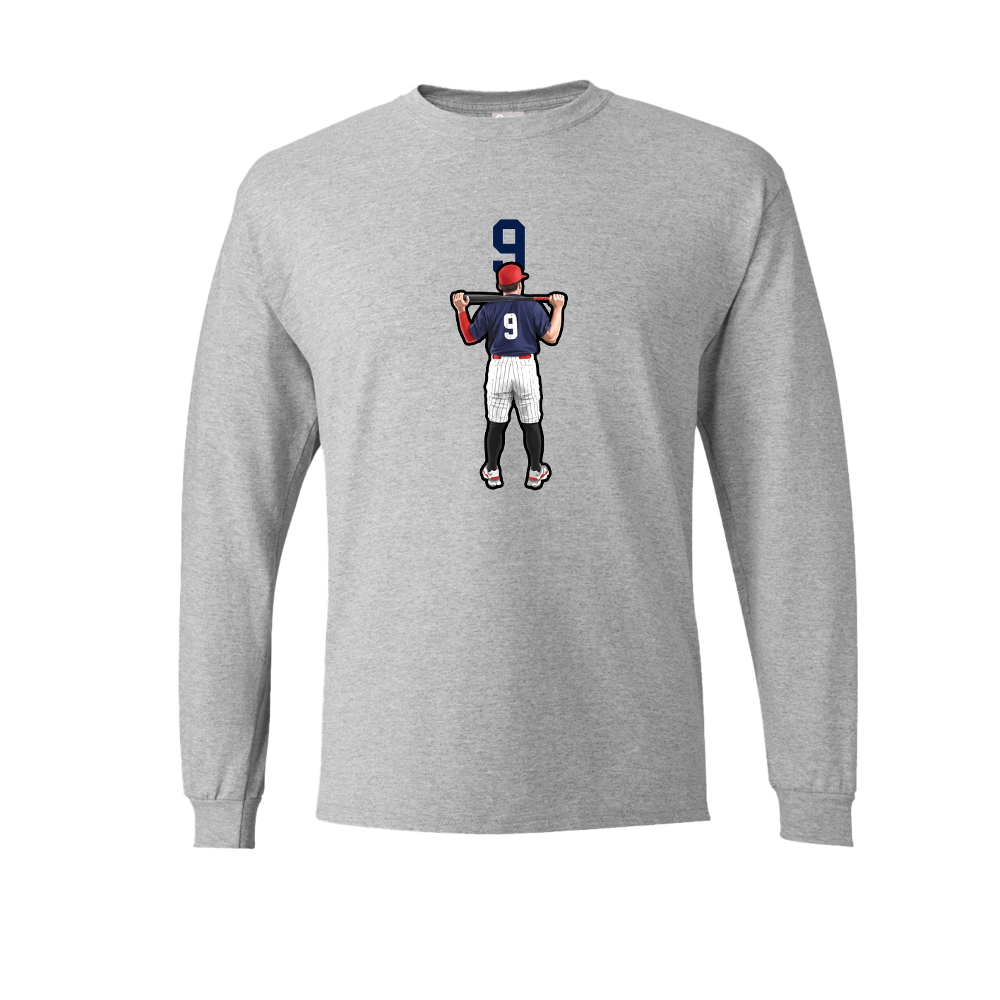 Long Sleeve Tee — Number Top in Grey