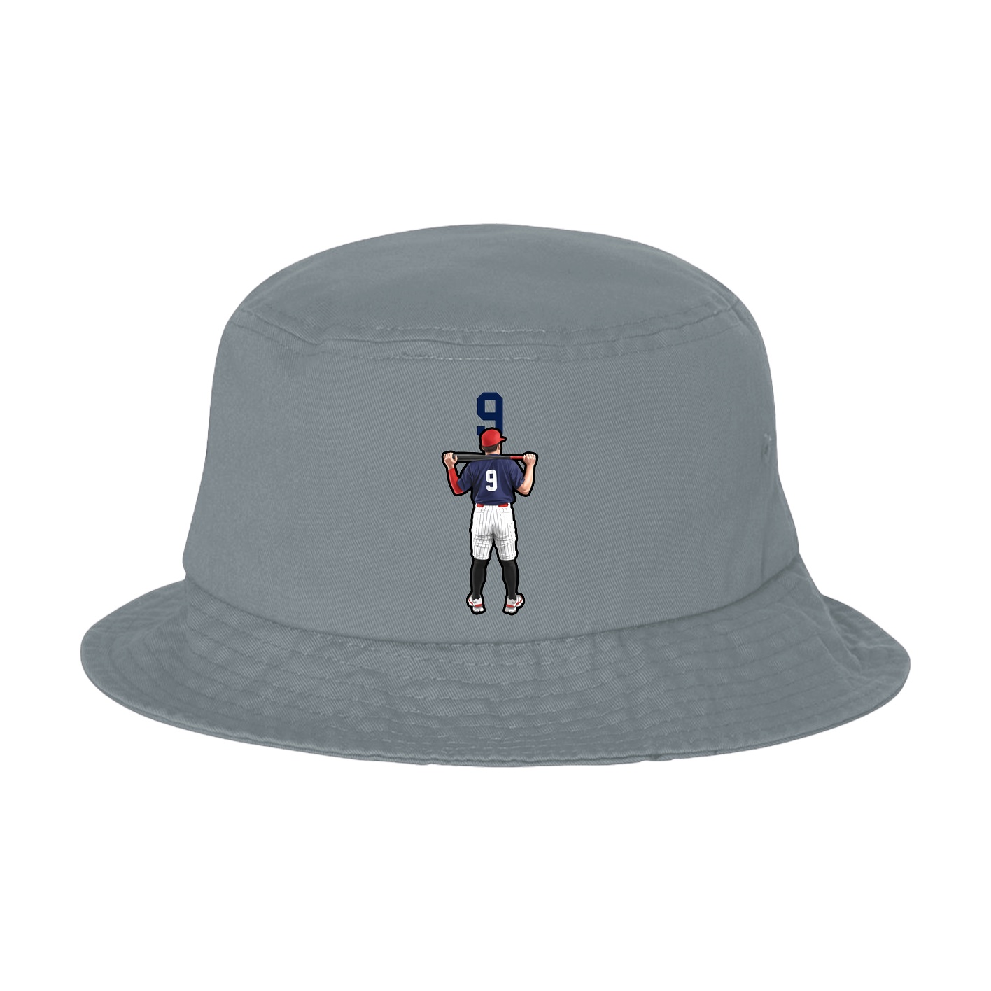 Bucket Cap — Number Top in Grey