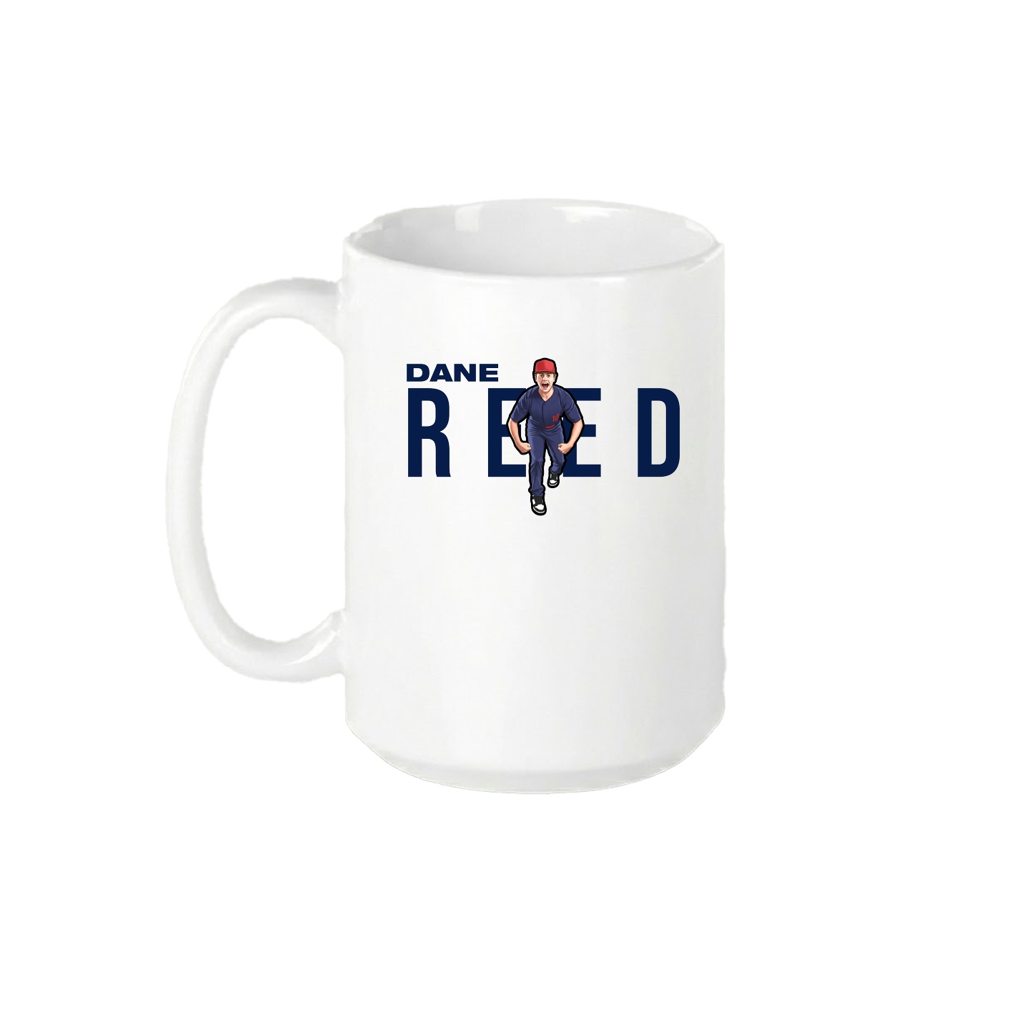 15oz Coffee Mug — Player Name in White