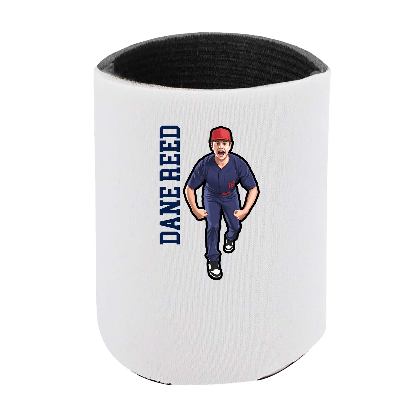 Can Holder — Name Vertical in White