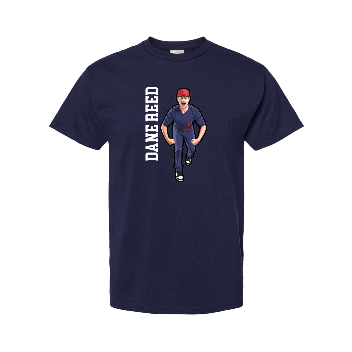 Youth Tee — Name Vertical in Navy