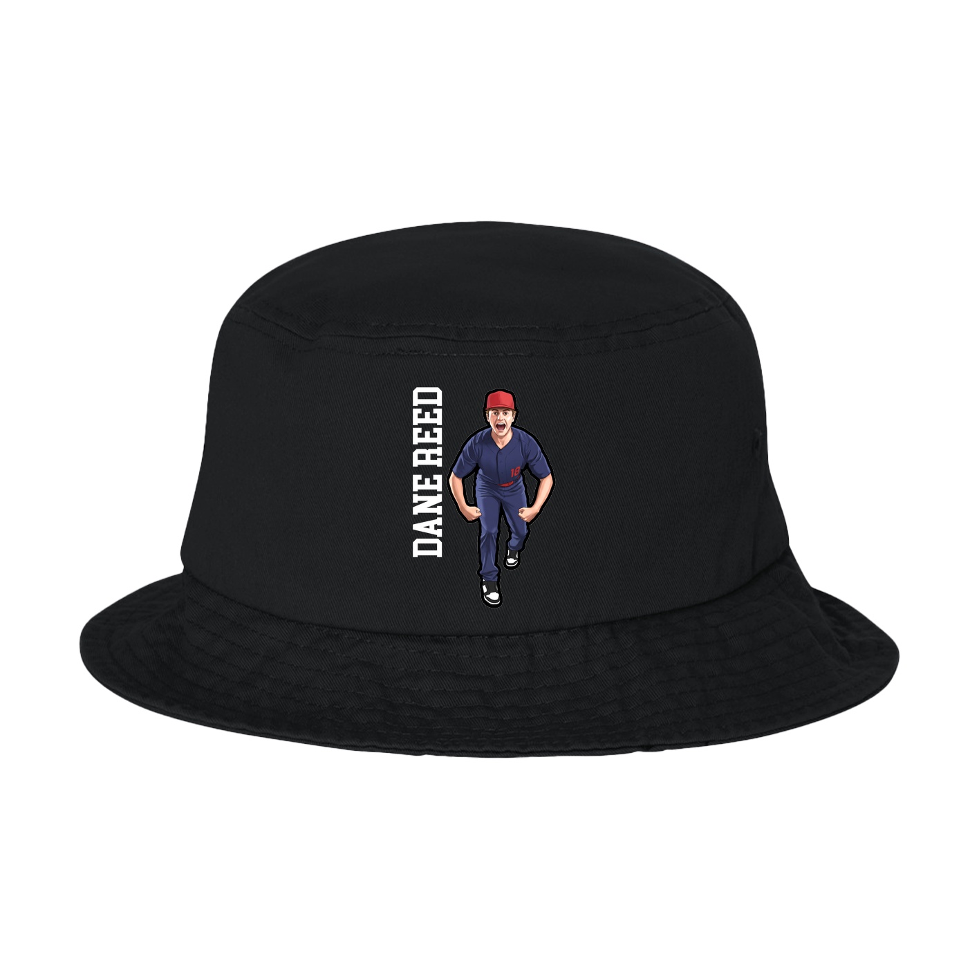 Bucket Cap — Name Vertical in Black