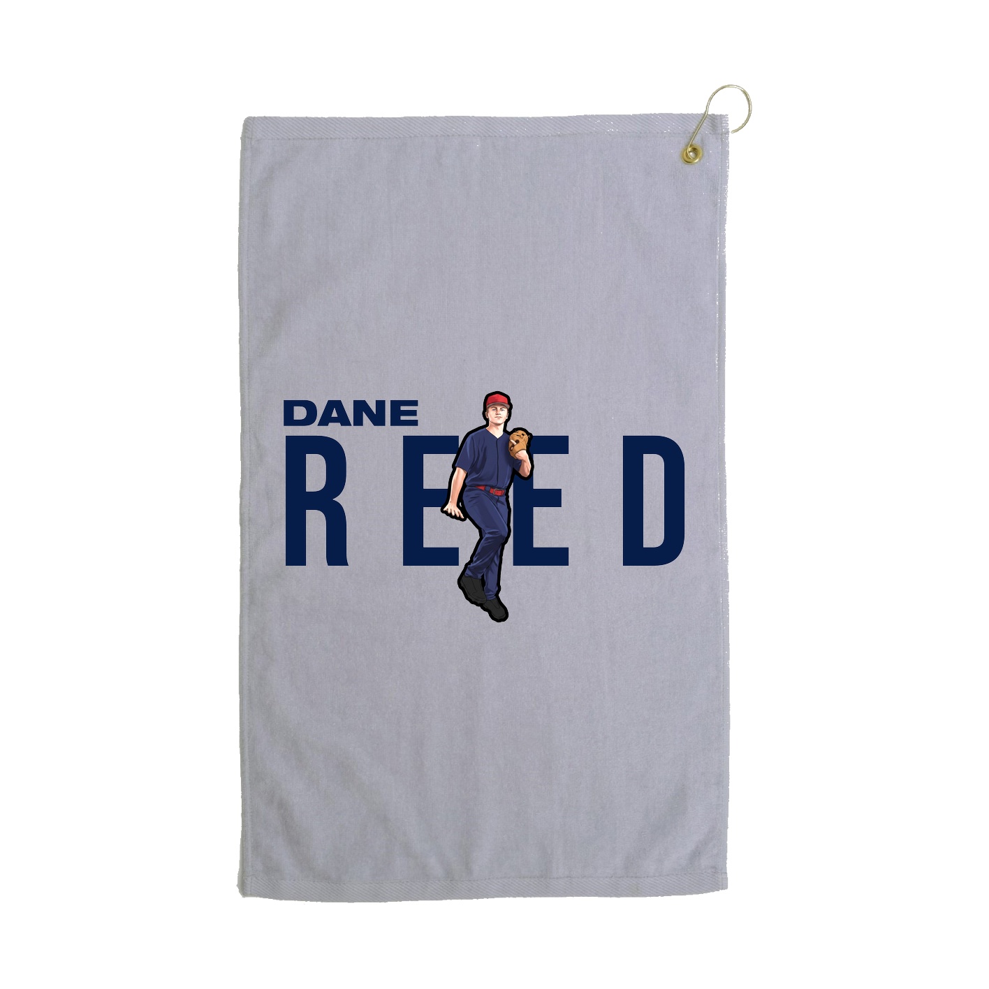 Golf Towel — Player Name in Grey