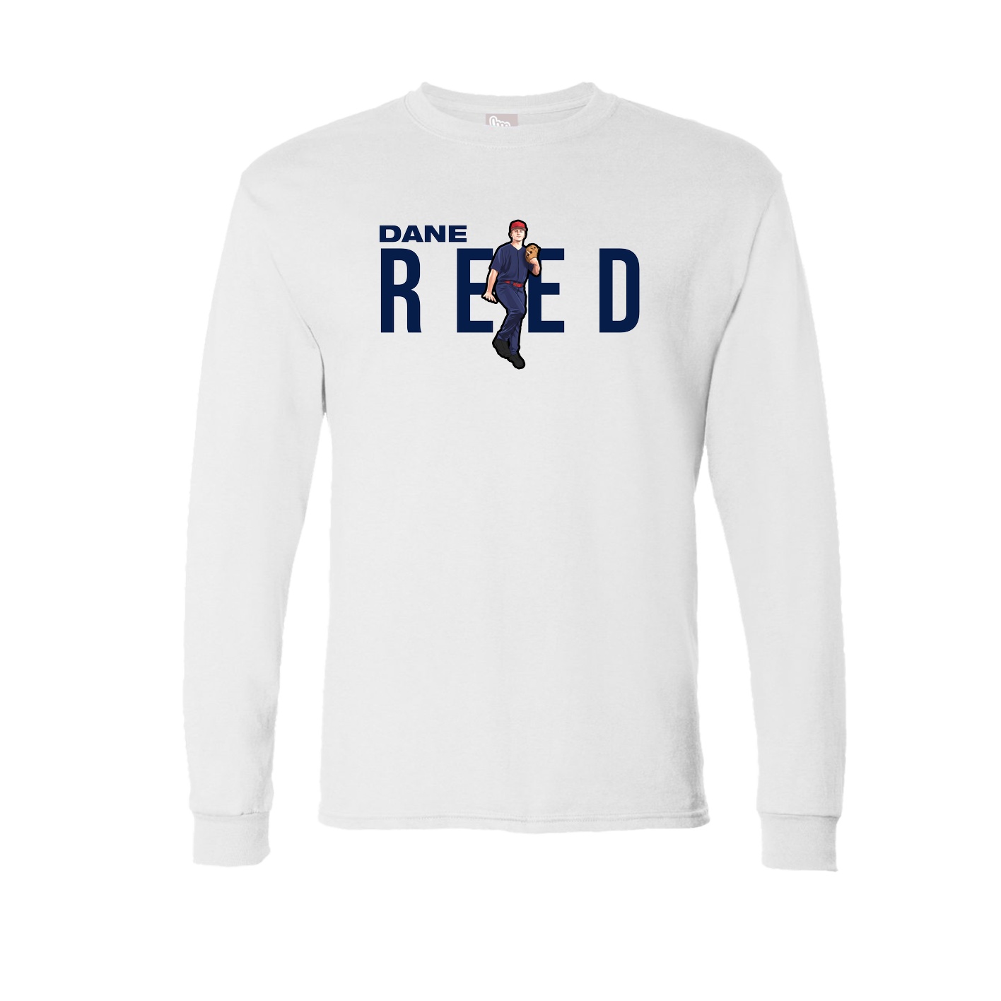Long Sleeve Tee — Player Name in White