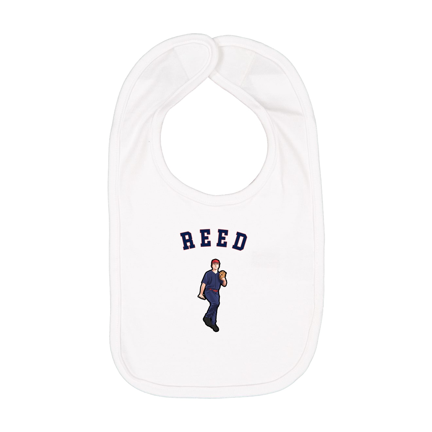 Infant Bib — Shirsey Arch in White