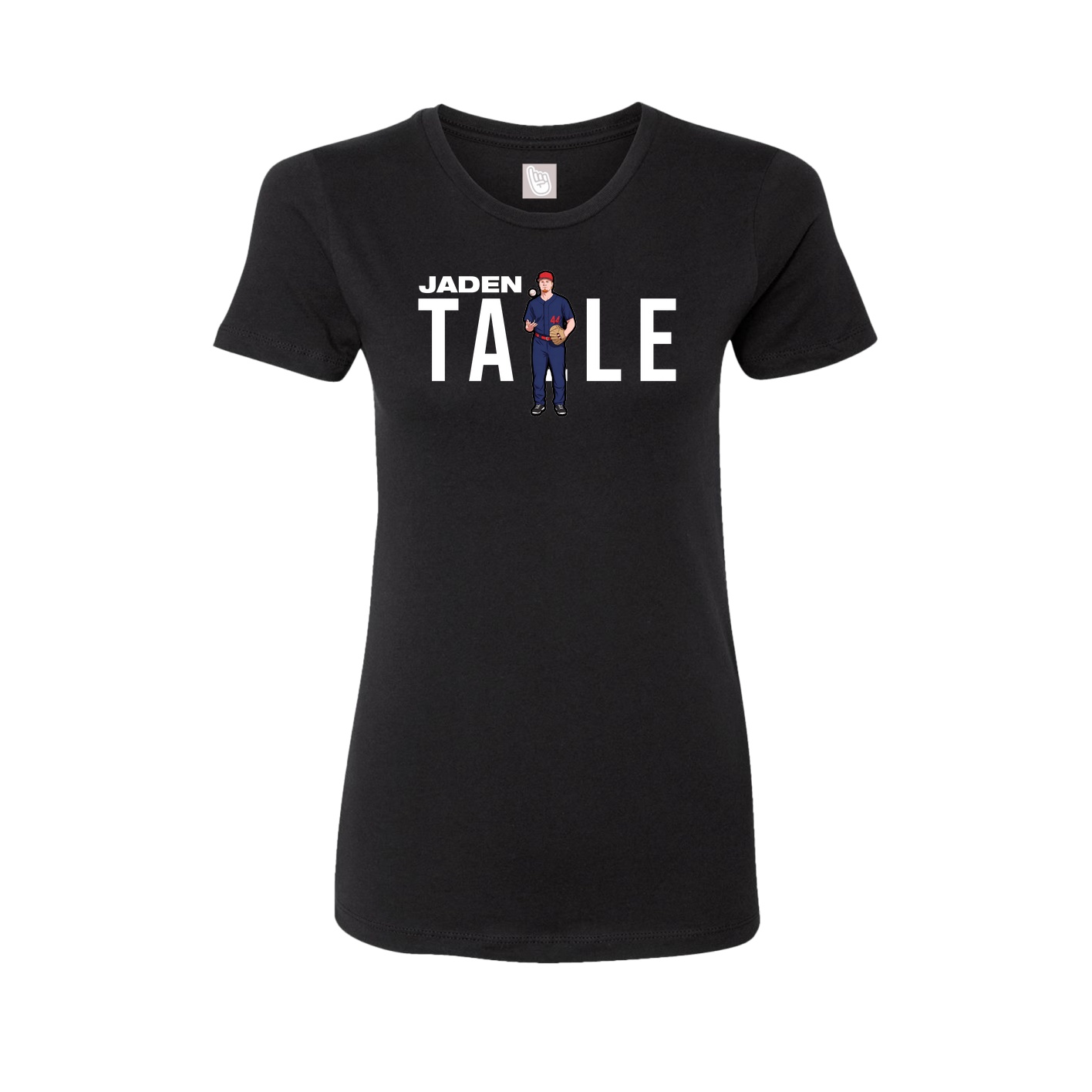 Fitted Women's Tee — Player Name in Black