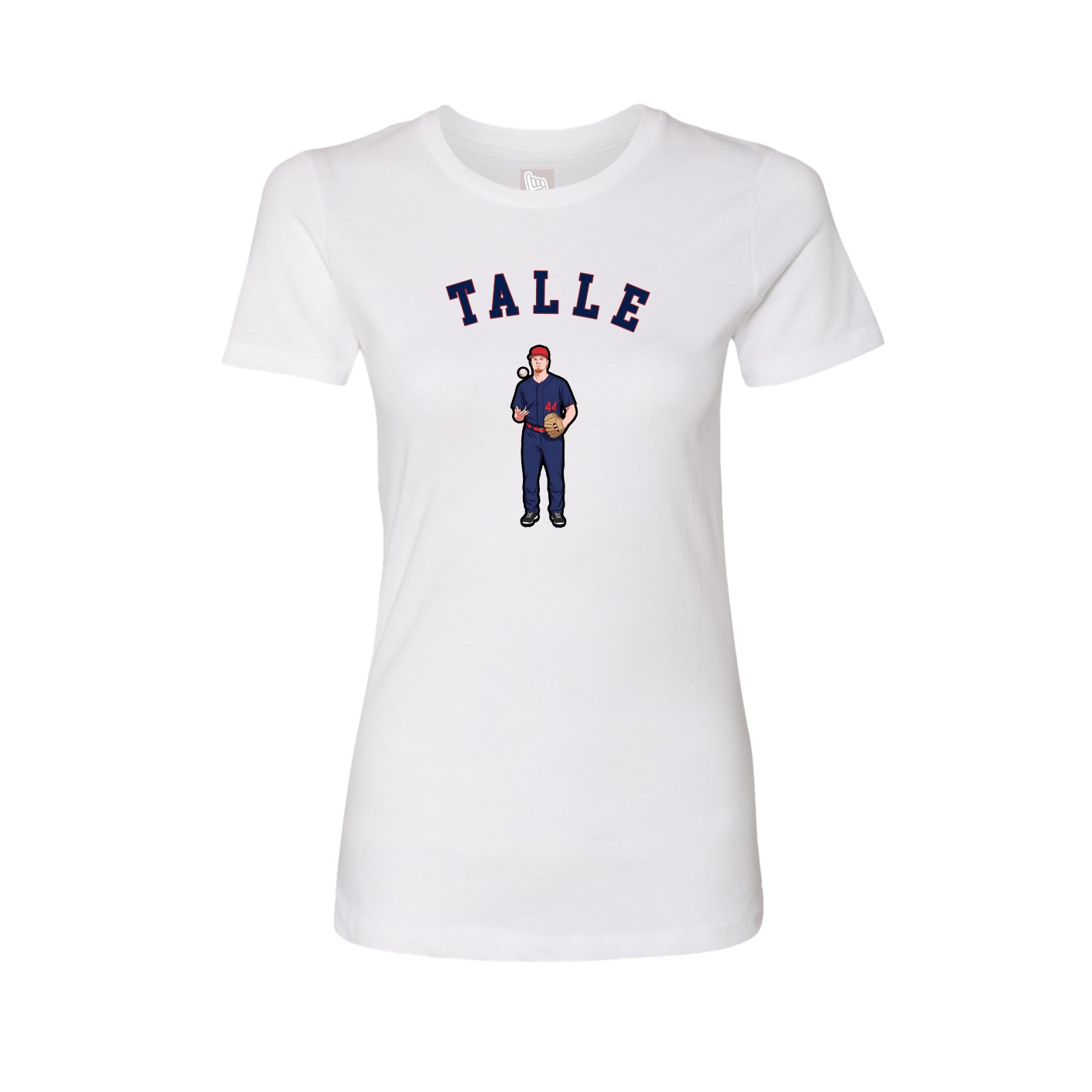 Fitted Women's Tee — Shirsey Arch in White