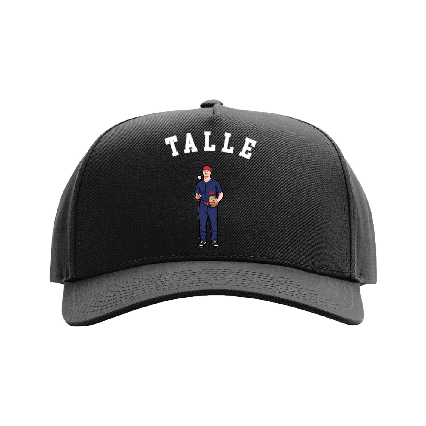 Full Fabric Five-Panel Champ Cap — Shirsey Arch in Black