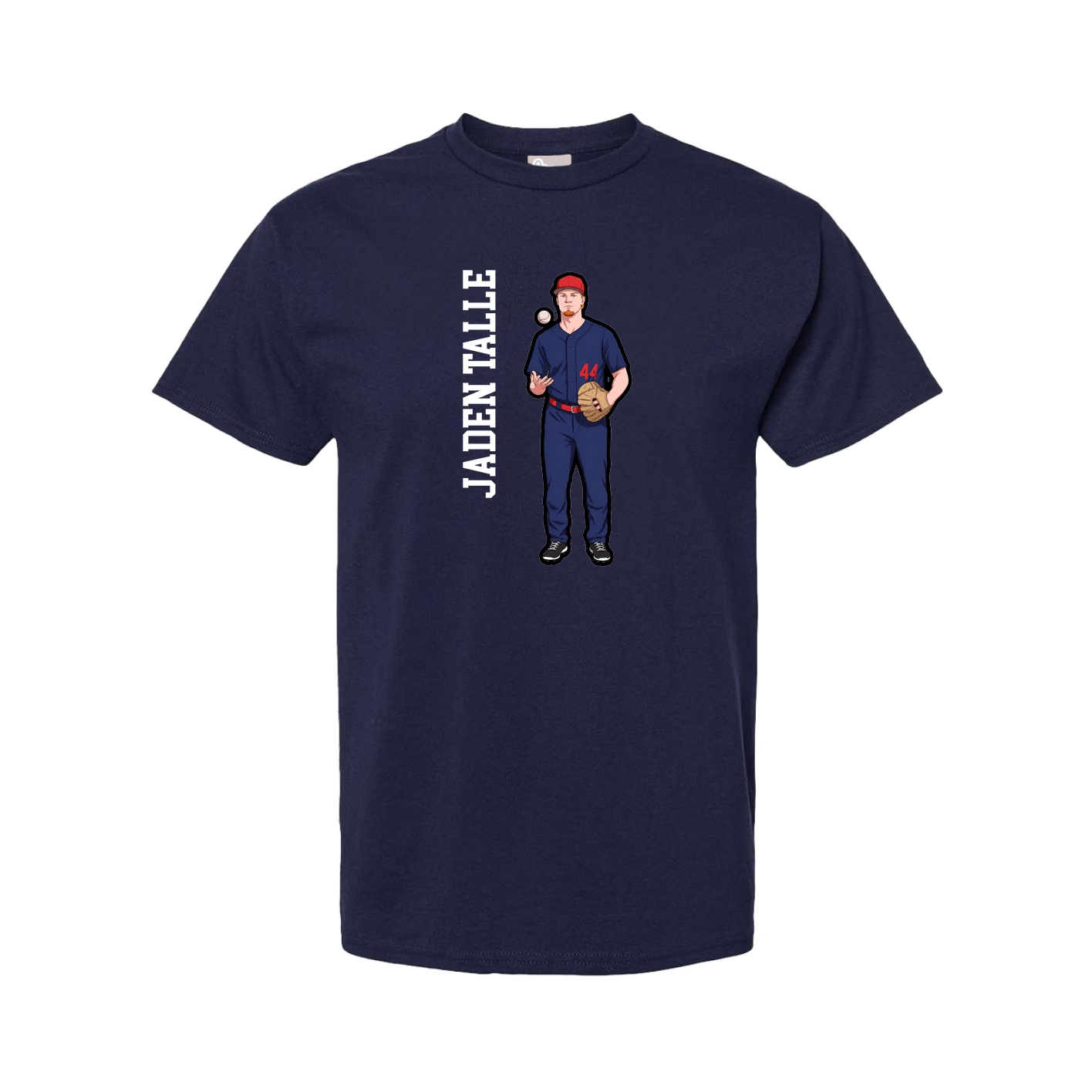 Tee — Name Vertical in Navy