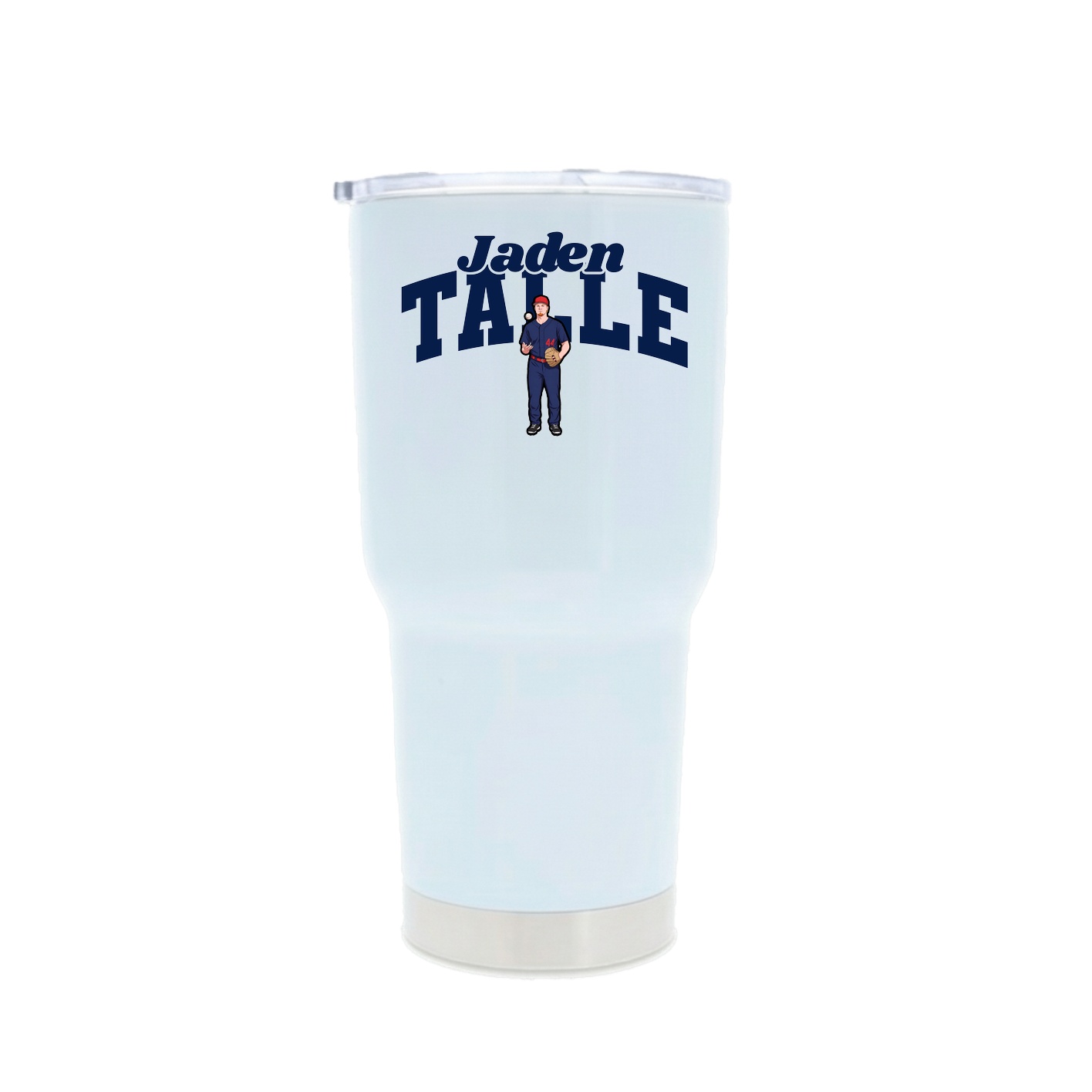 30oz Stainless Steel Tumbler — Signature Arch in White