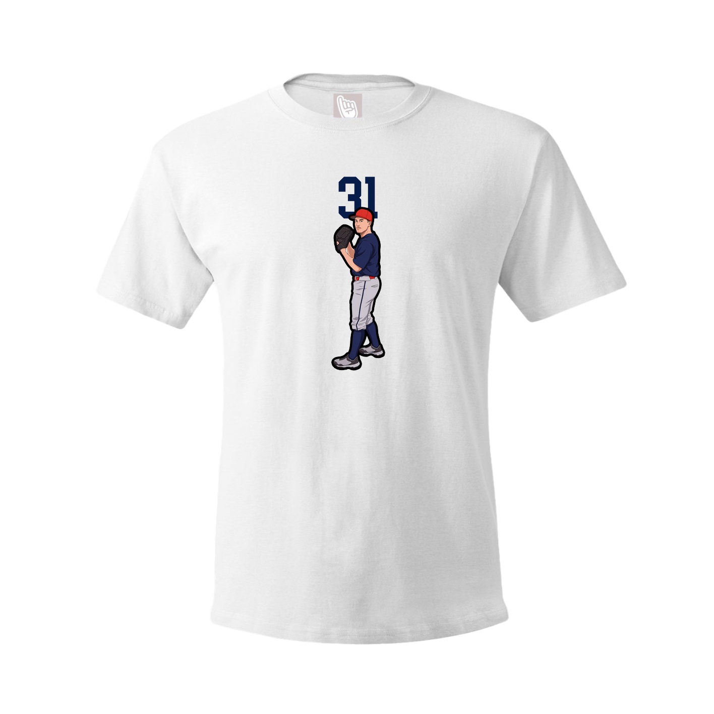 Youth Tee — Number Top in White