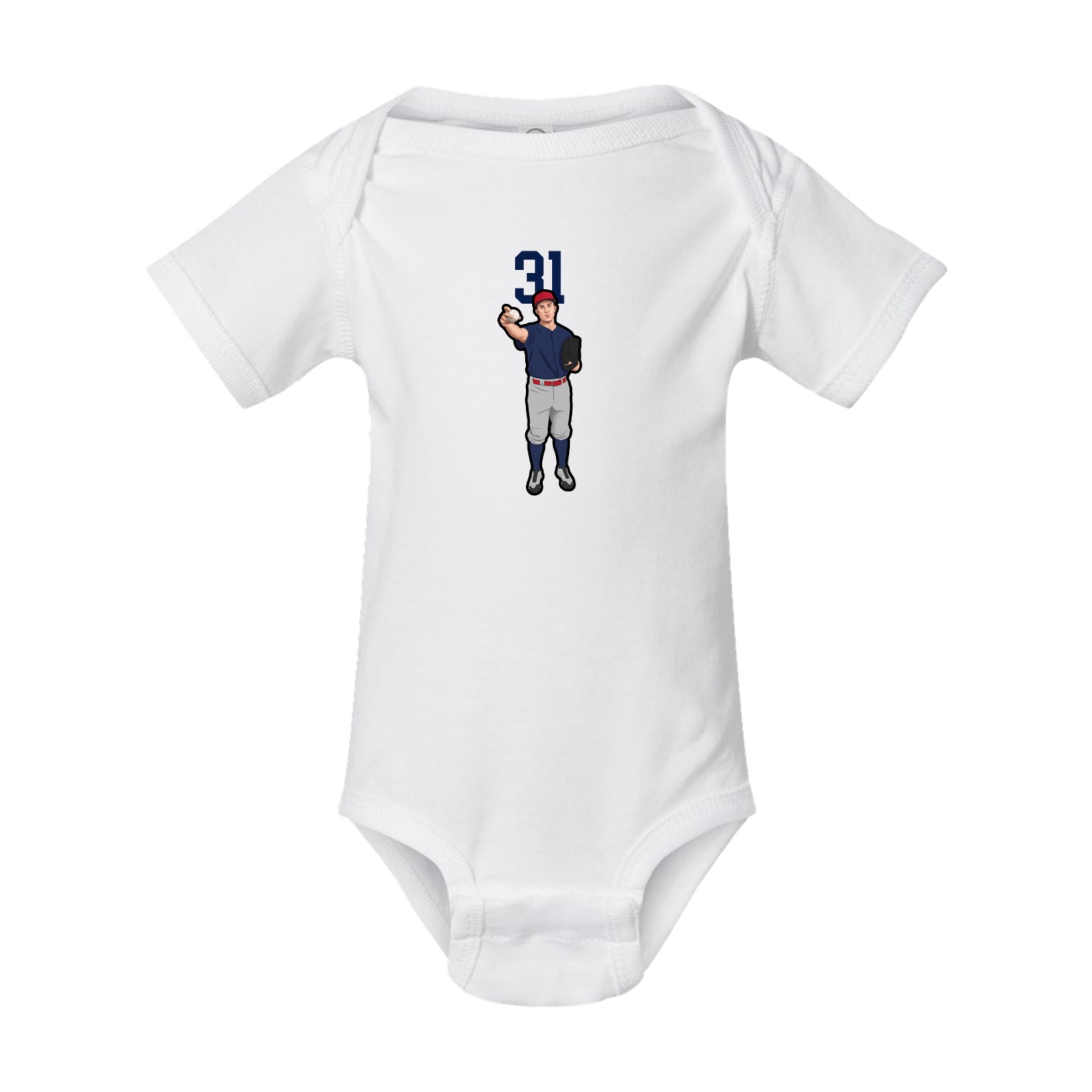 Baby Onesie — Number Top in White