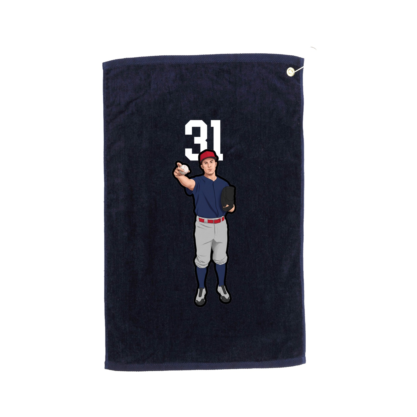 Golf Towel — Number Top in Navy