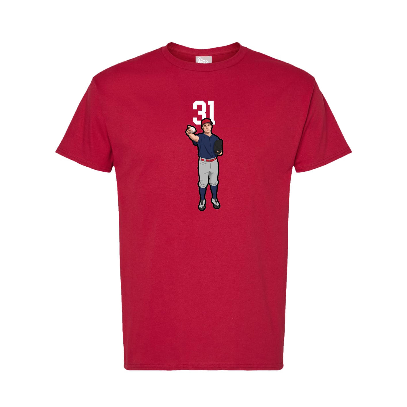 Tee — Number Top in Crimson