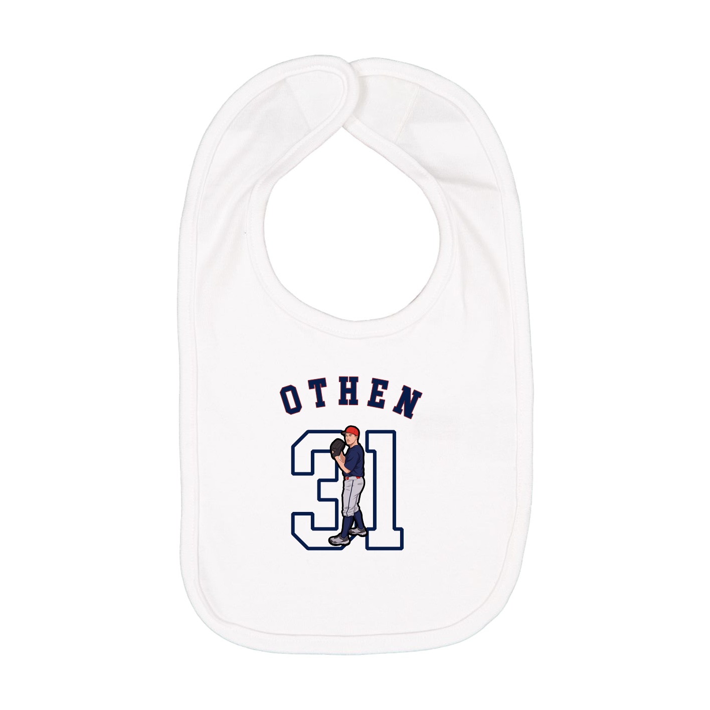 Infant Bib — Shirsey Arch in White