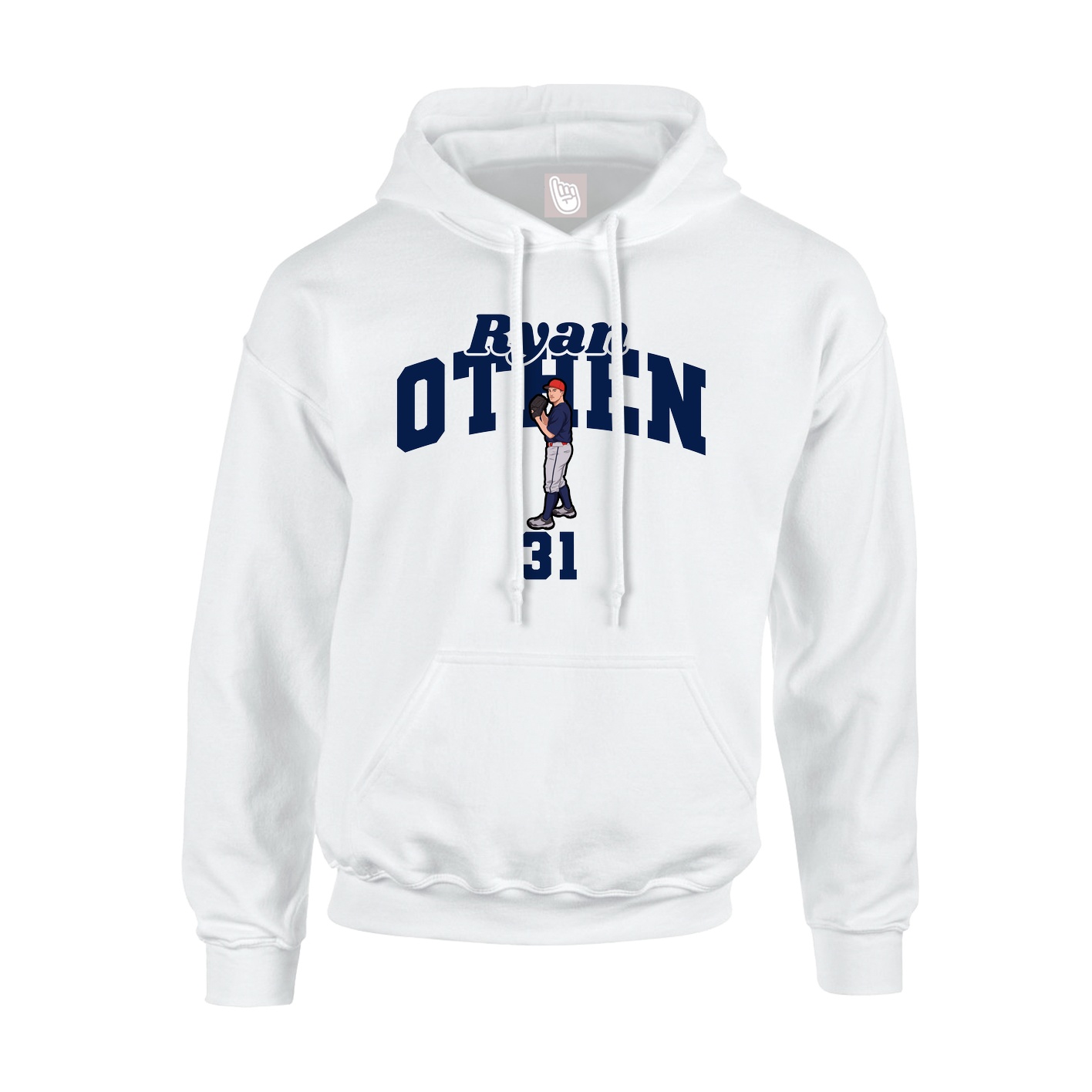 Hoodie — Signature Arch in White