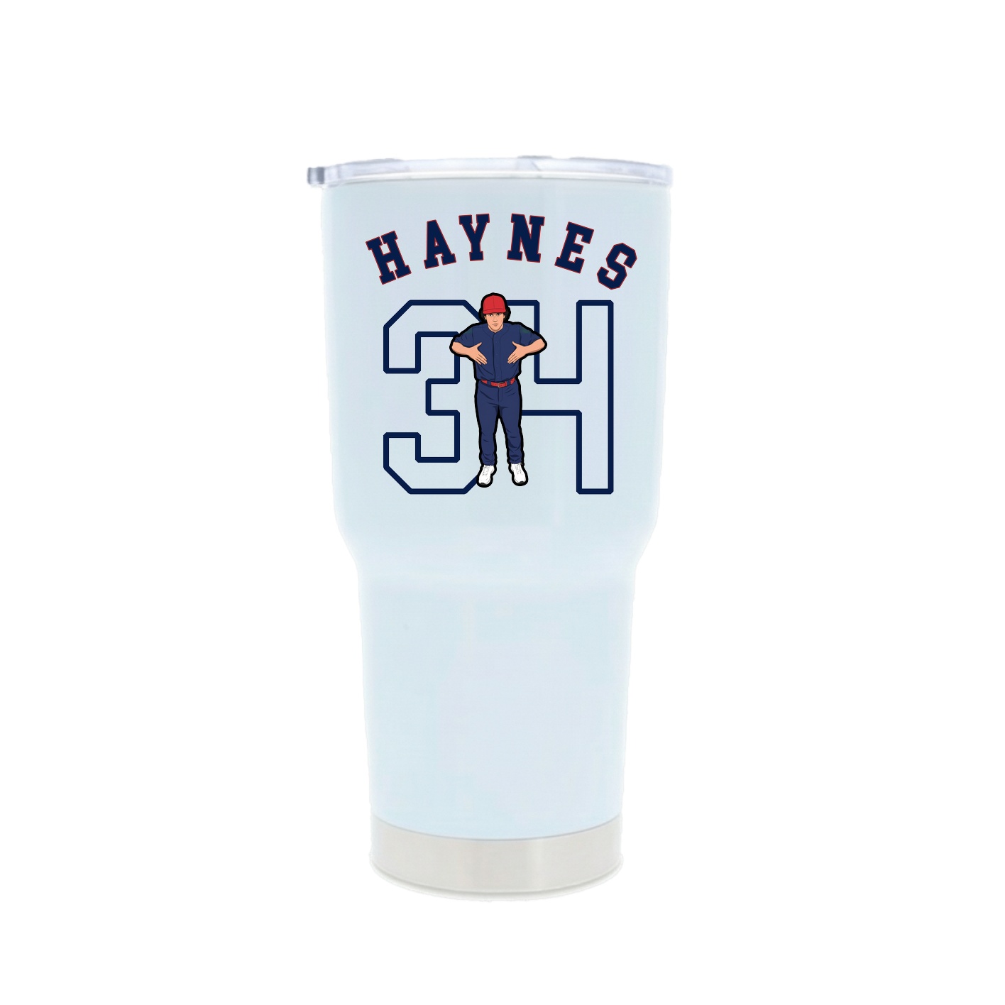 30oz Stainless Steel Tumbler — Shirsey Arch in White