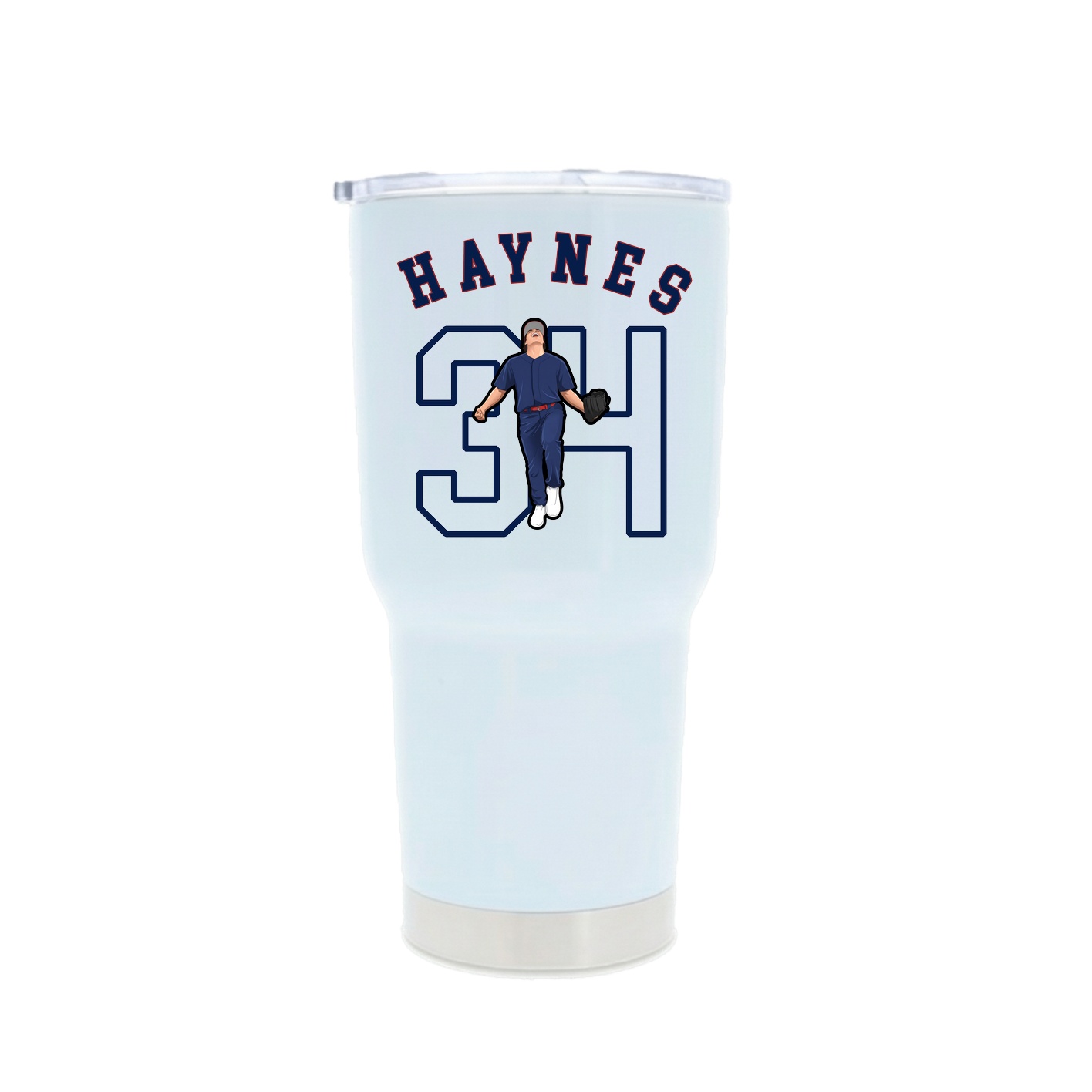 30oz Stainless Steel Tumbler — Shirsey Arch in White