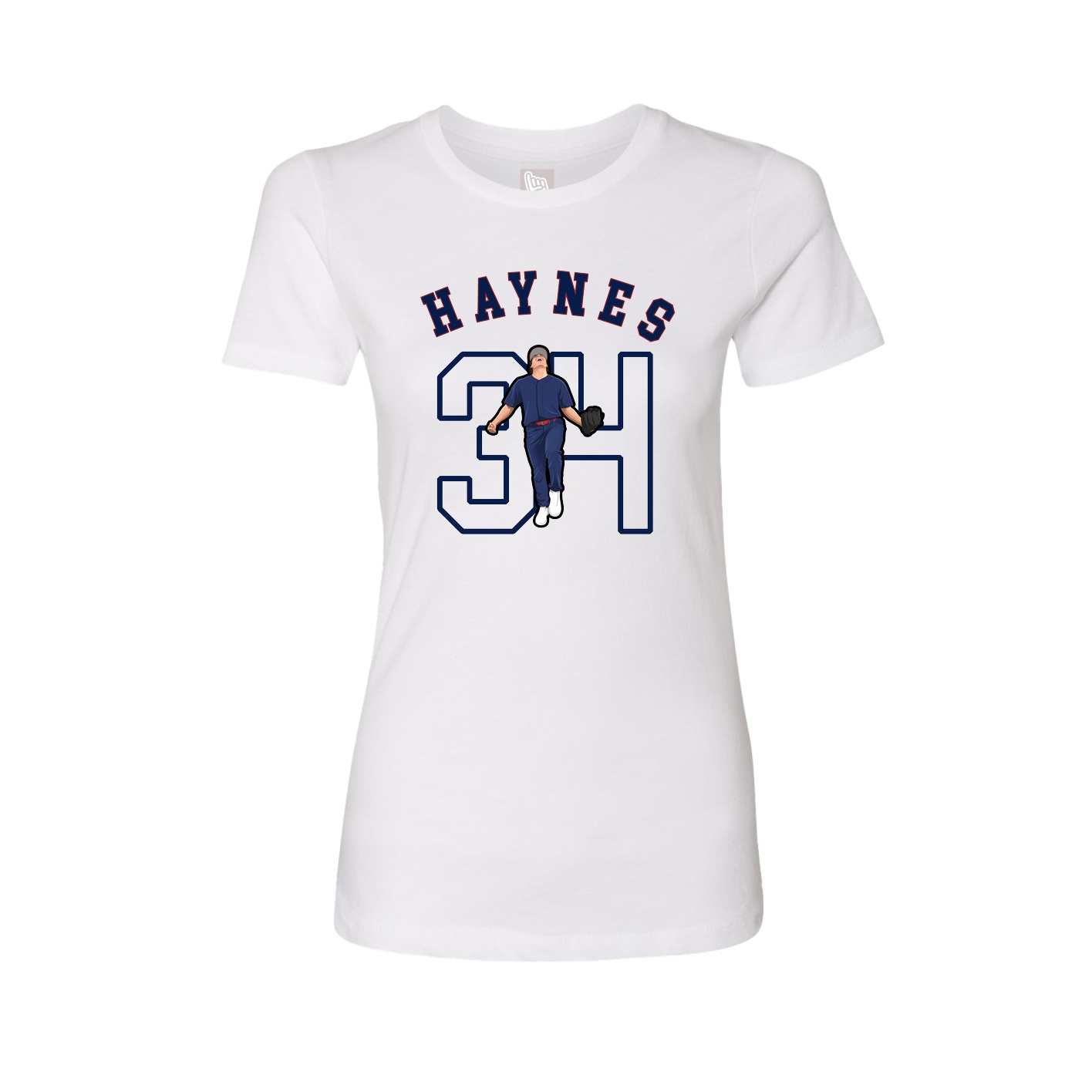Fitted Women's Tee — Shirsey Arch in White