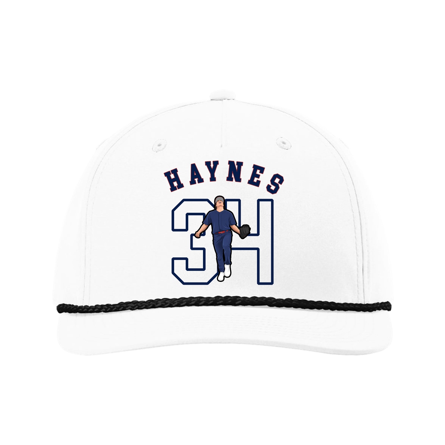 Five-Panel Classic Rope Cap — Shirsey Arch in White