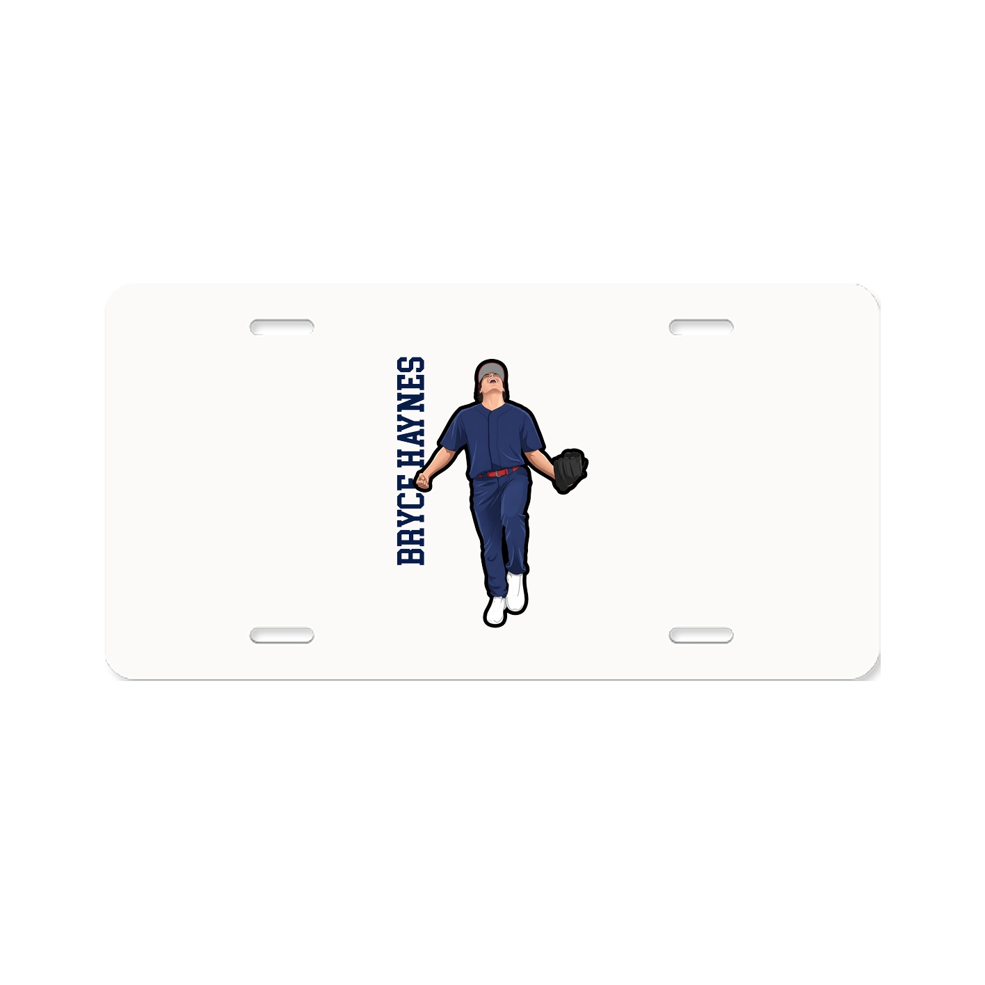License Plate — Name Vertical in Classic