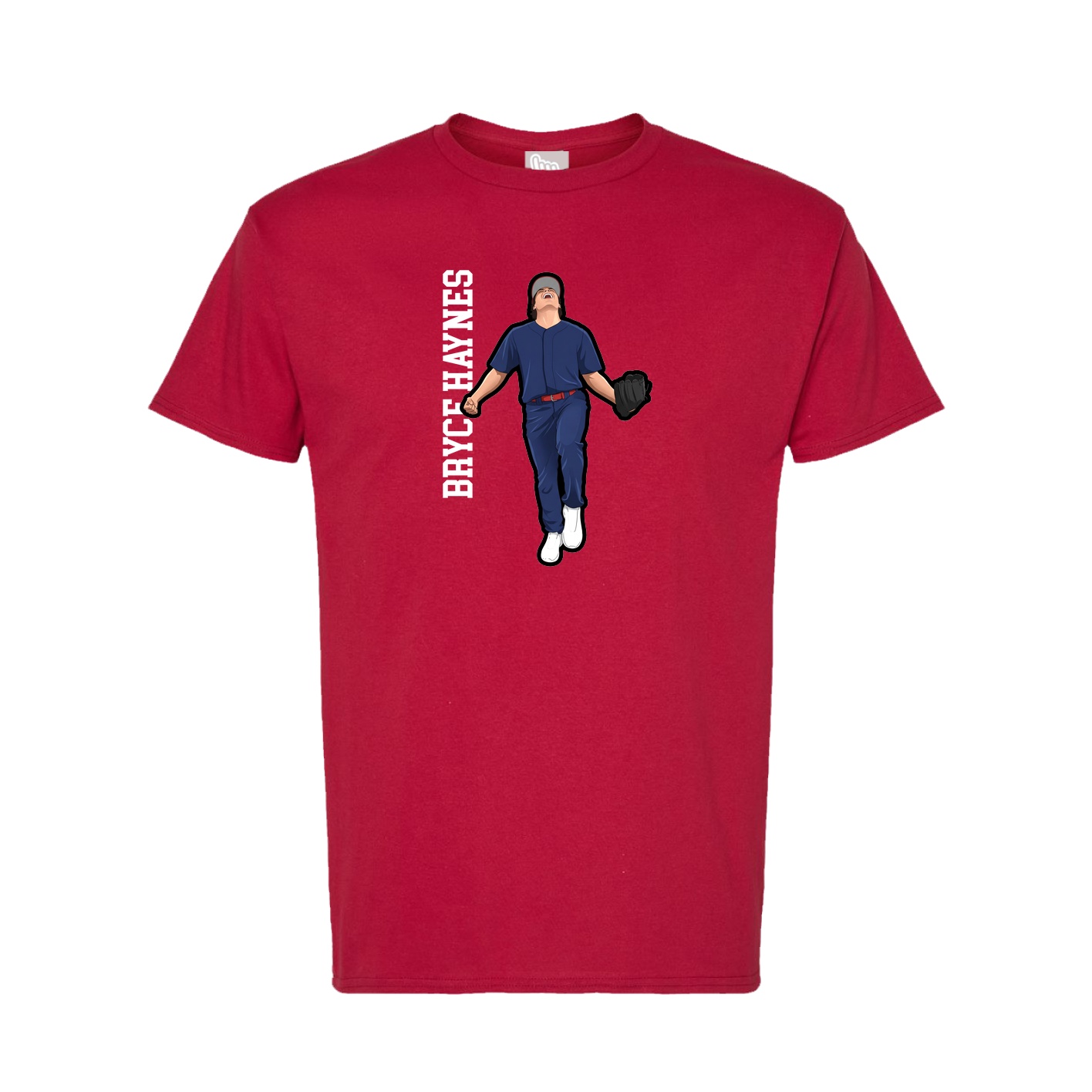 Tee — Name Vertical in Crimson