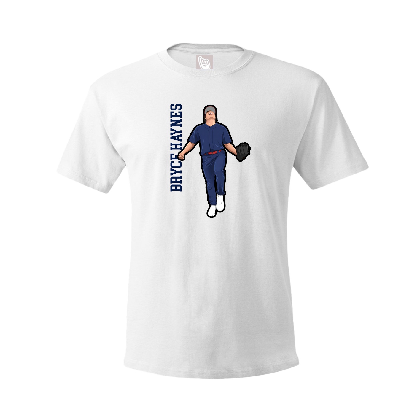 Youth Tee — Name Vertical in White
