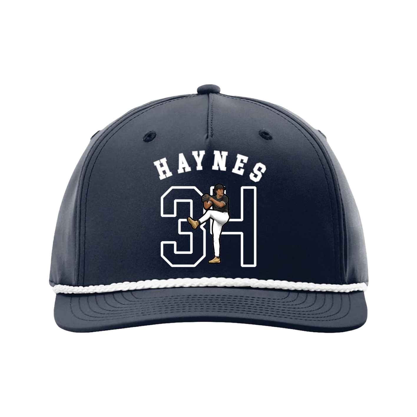 Five-Panel Classic Rope Cap — Shirsey Arch in Navy