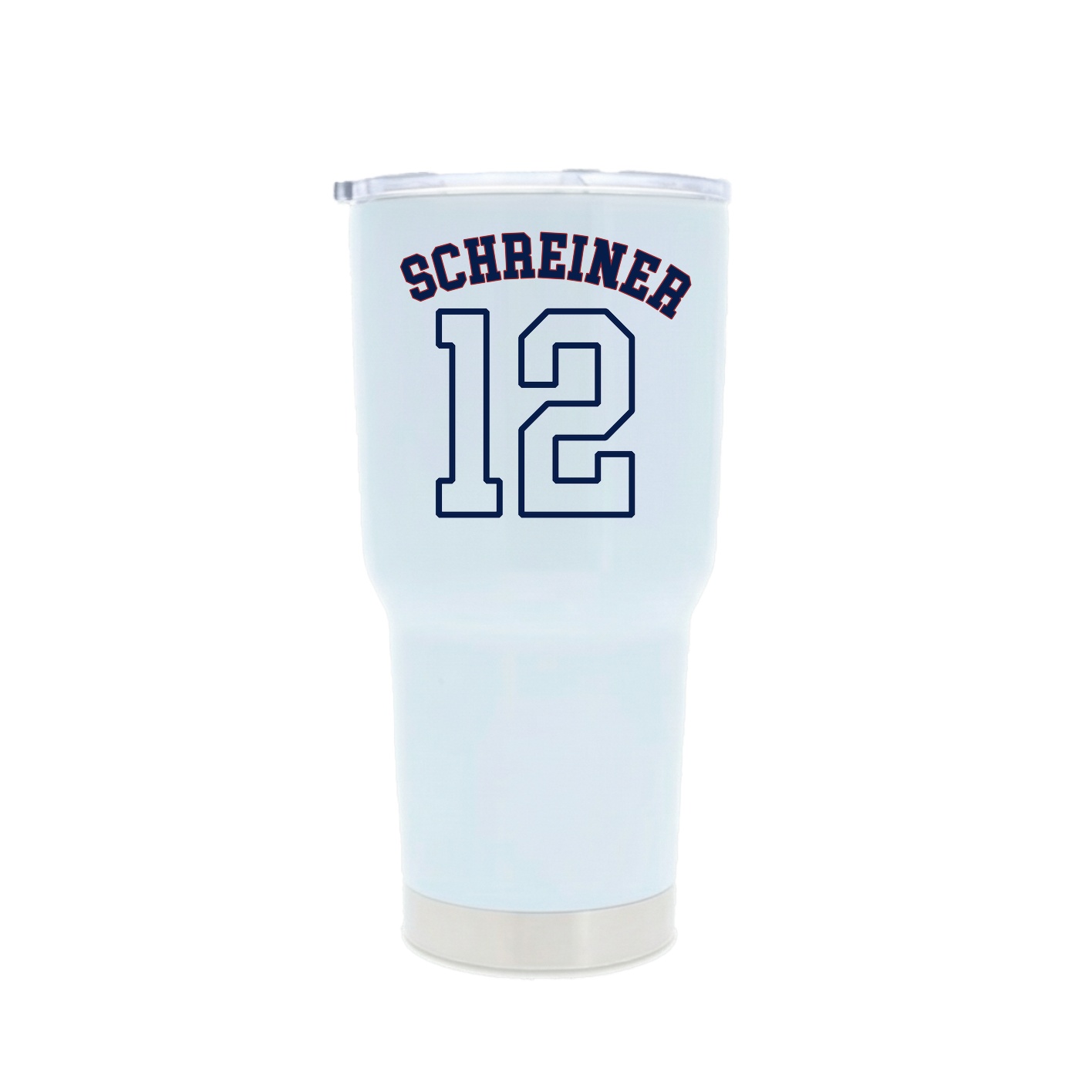 30oz Stainless Steel Tumbler — Shirsey Arch in White